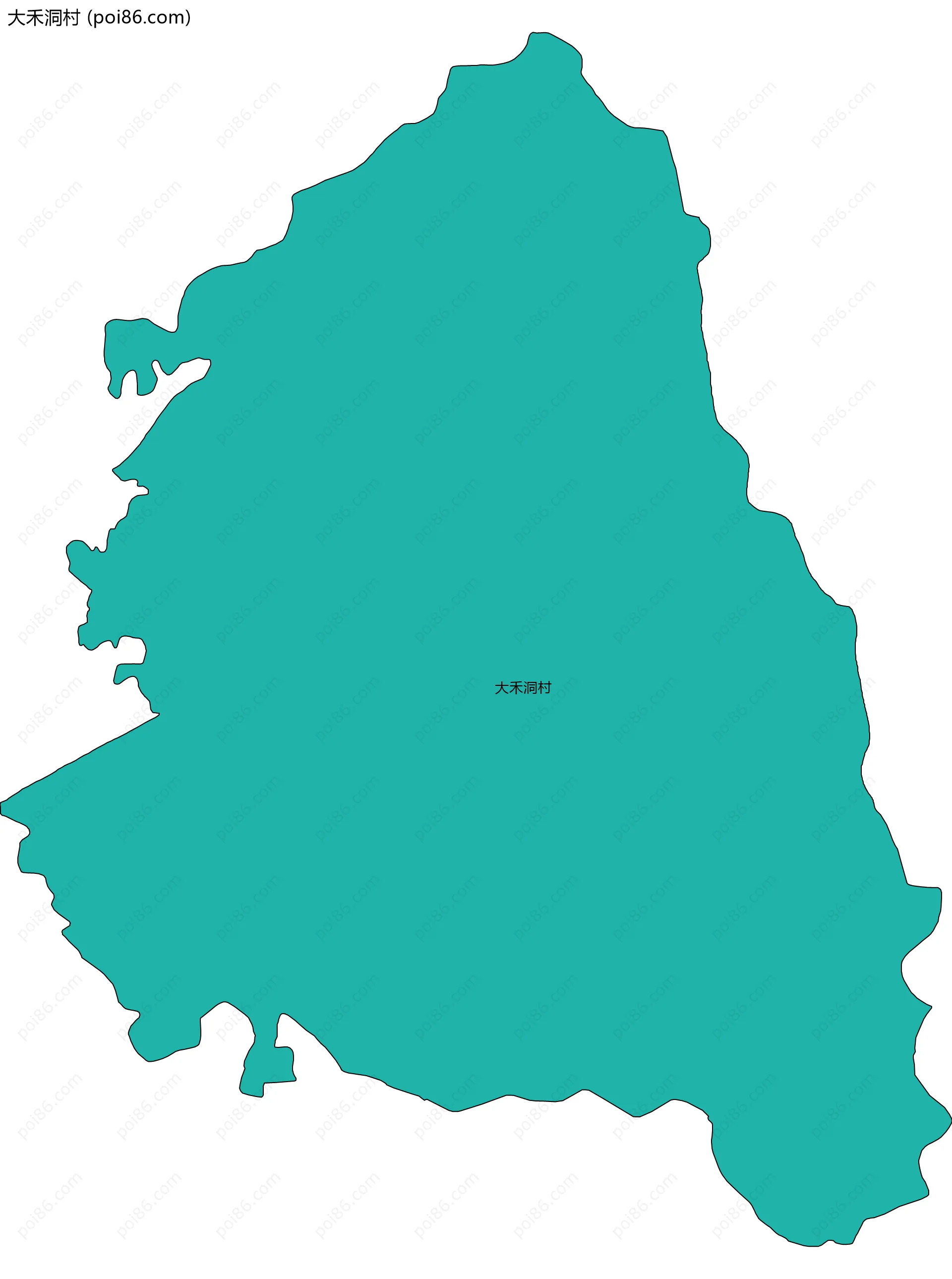 大禾洞村边界地图