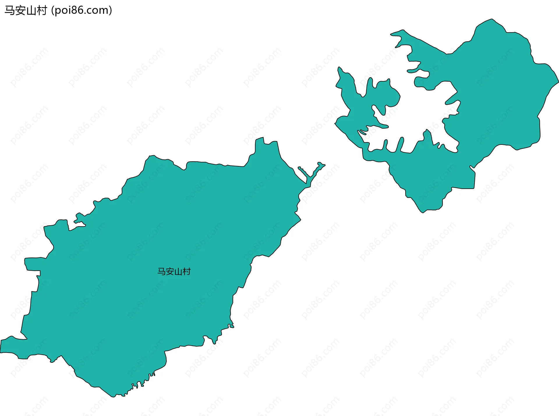 马安山村边界地图