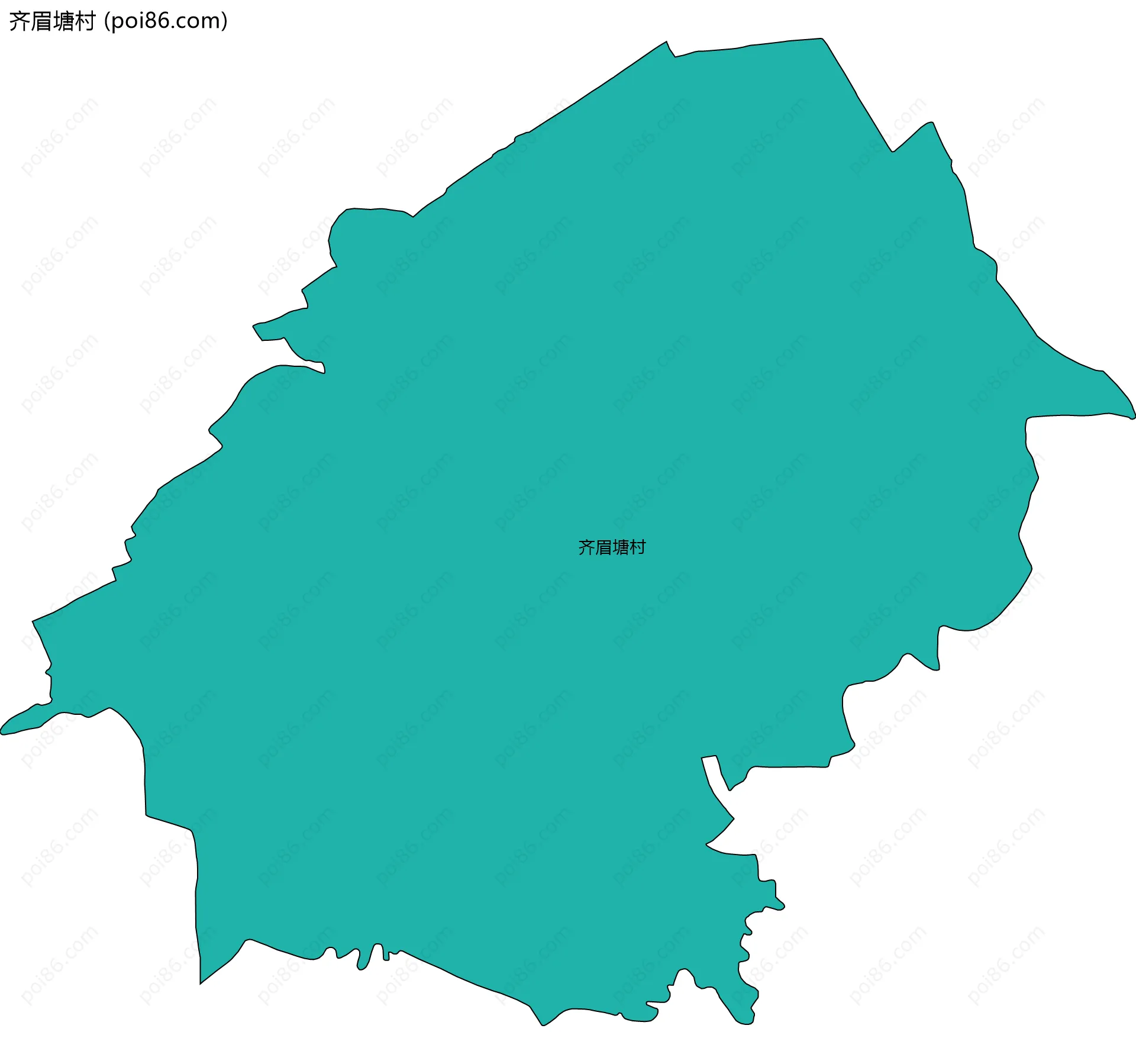 齐眉塘村边界地图