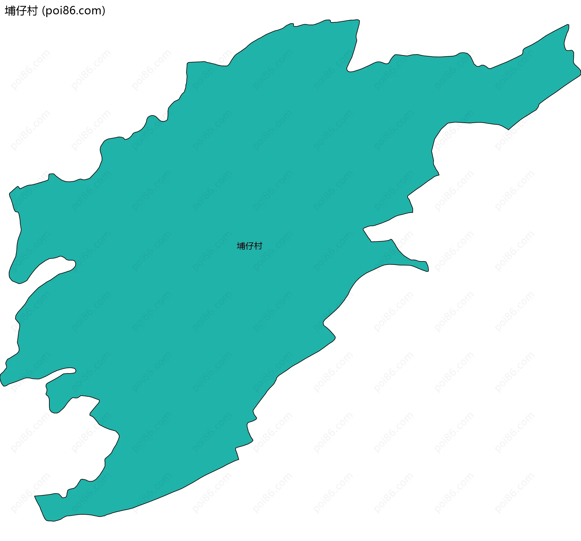 埔仔村边界地图