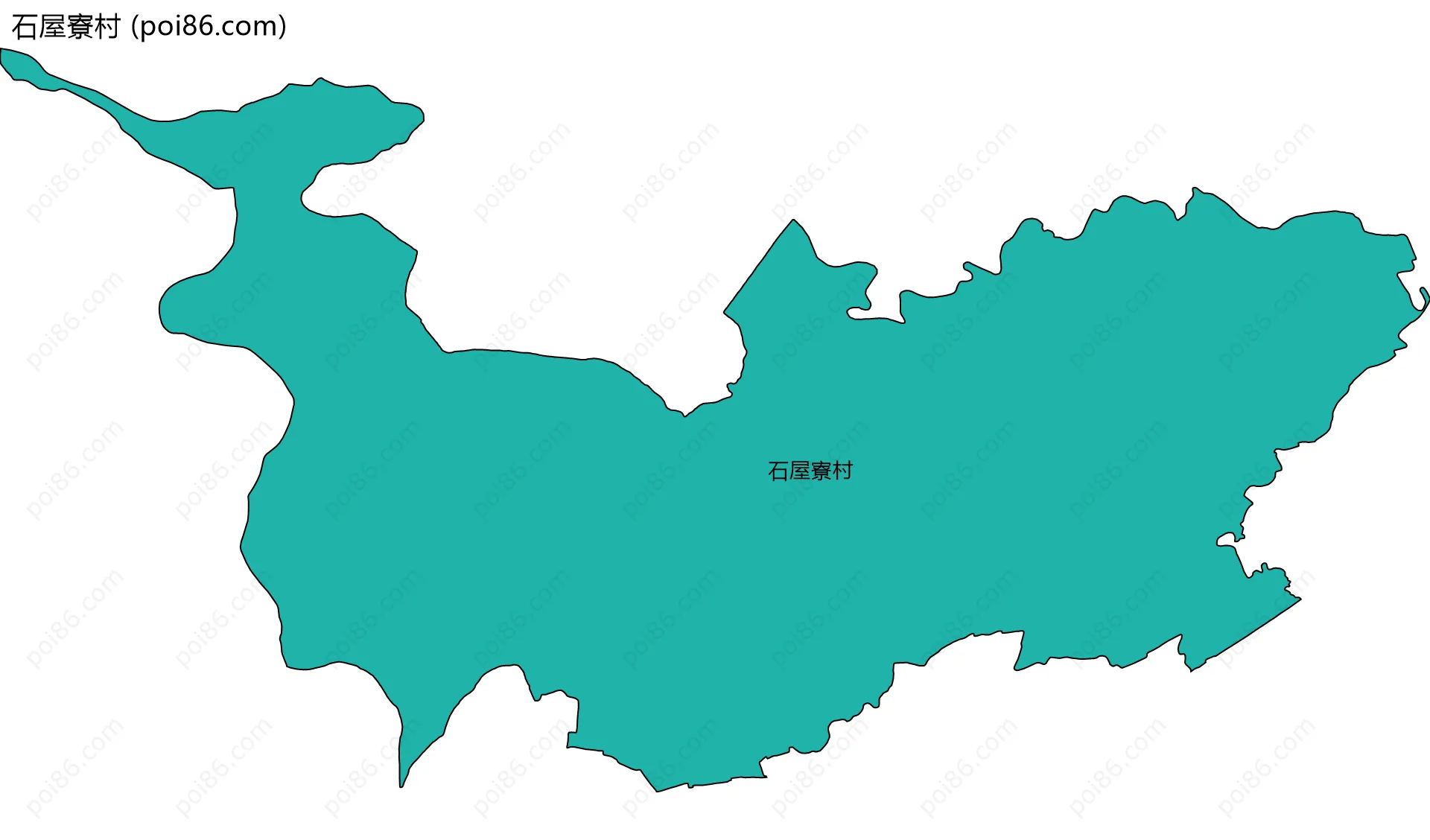 石屋寮村边界地图