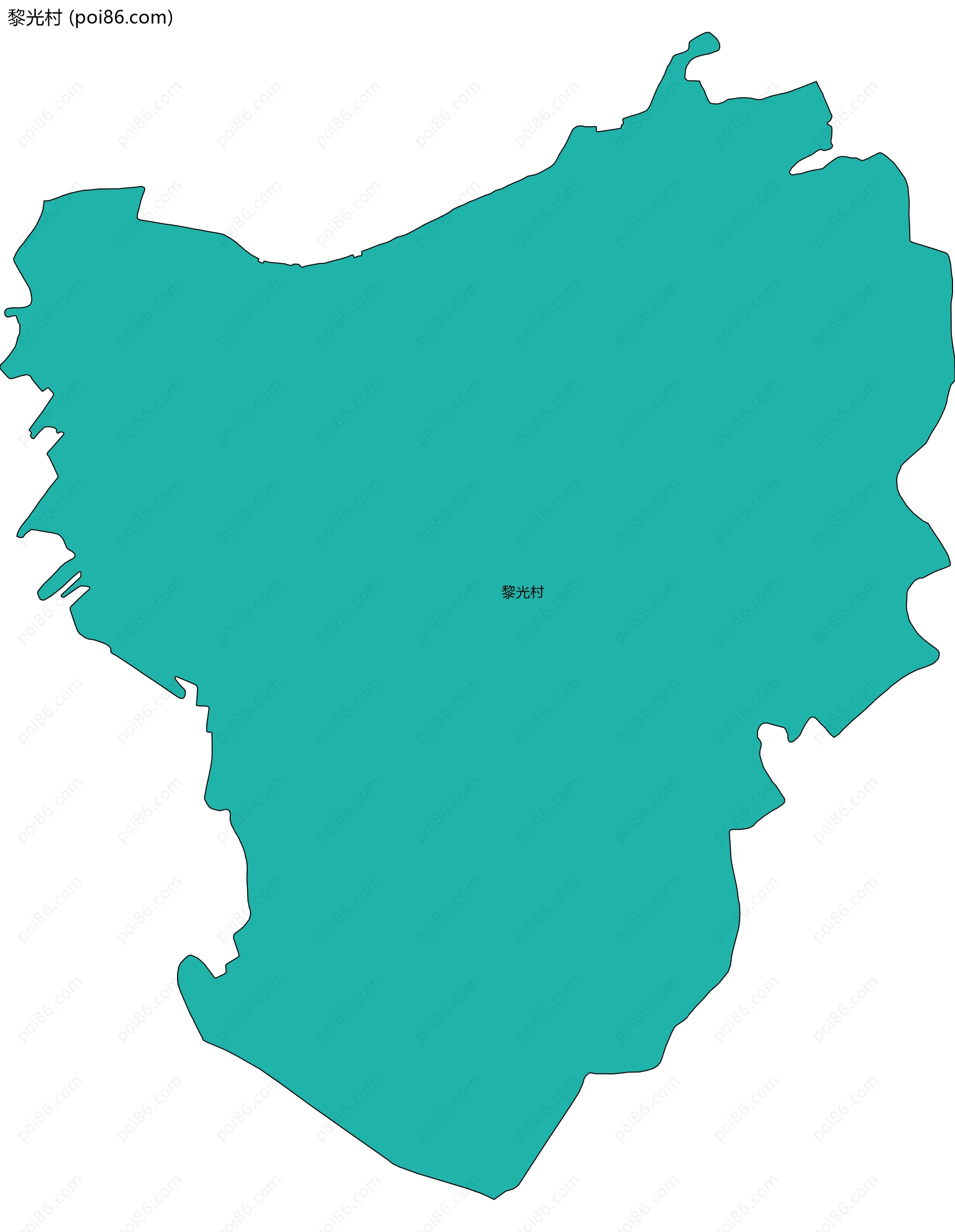 黎光村边界地图