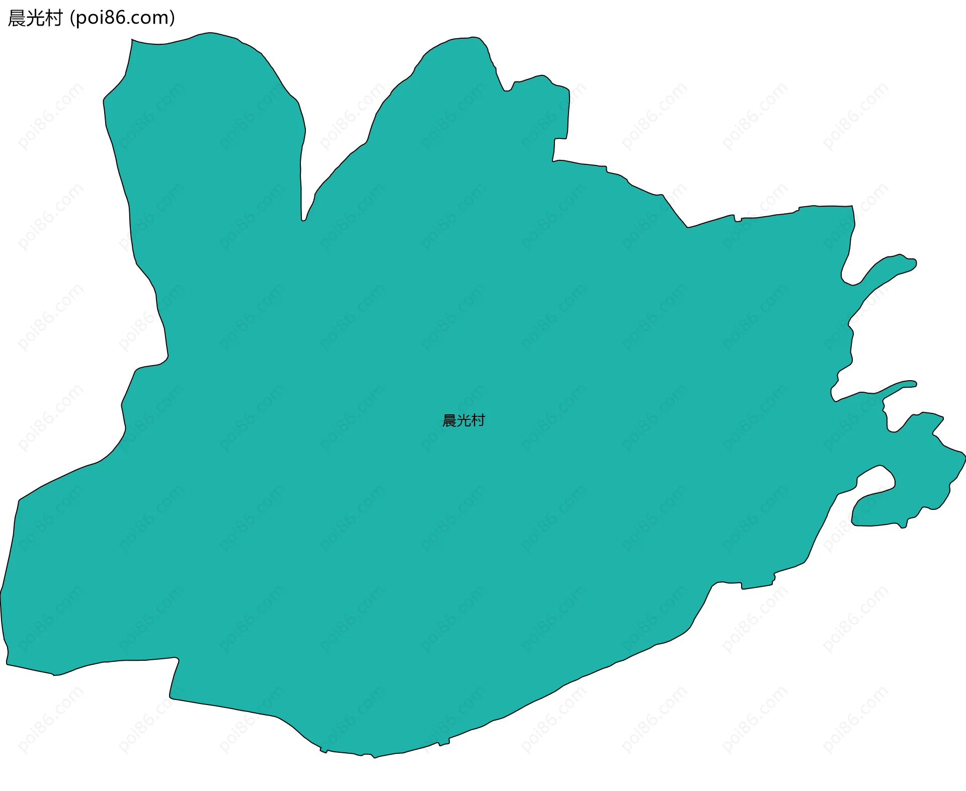 晨光村边界地图