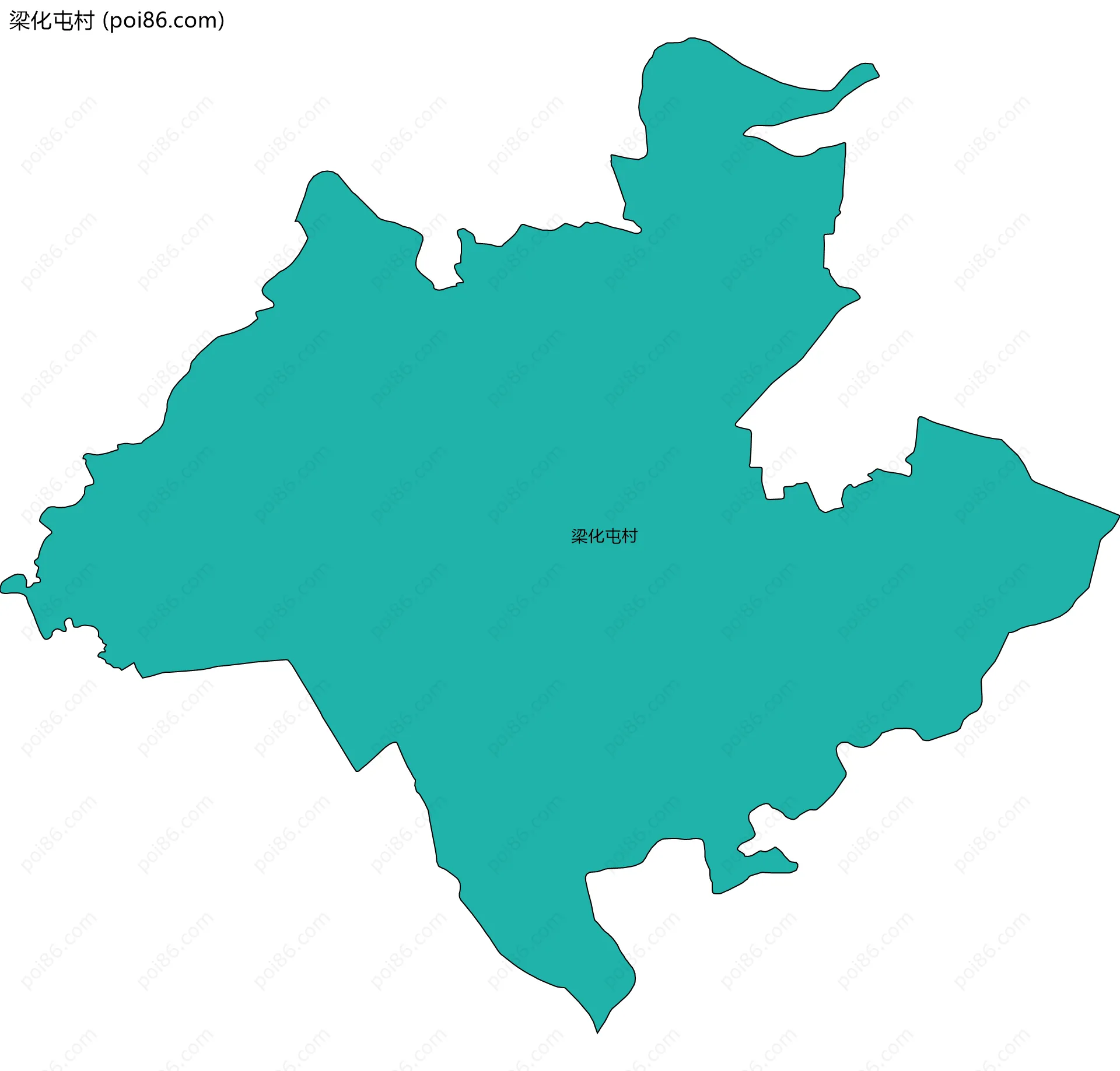 梁化屯村边界地图