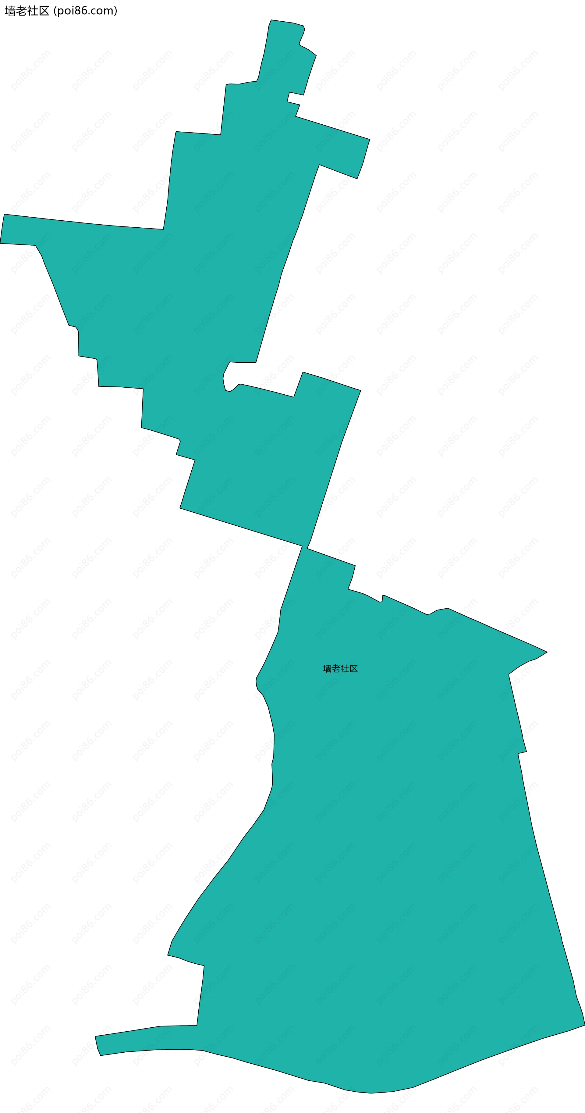 墙老社区边界地图