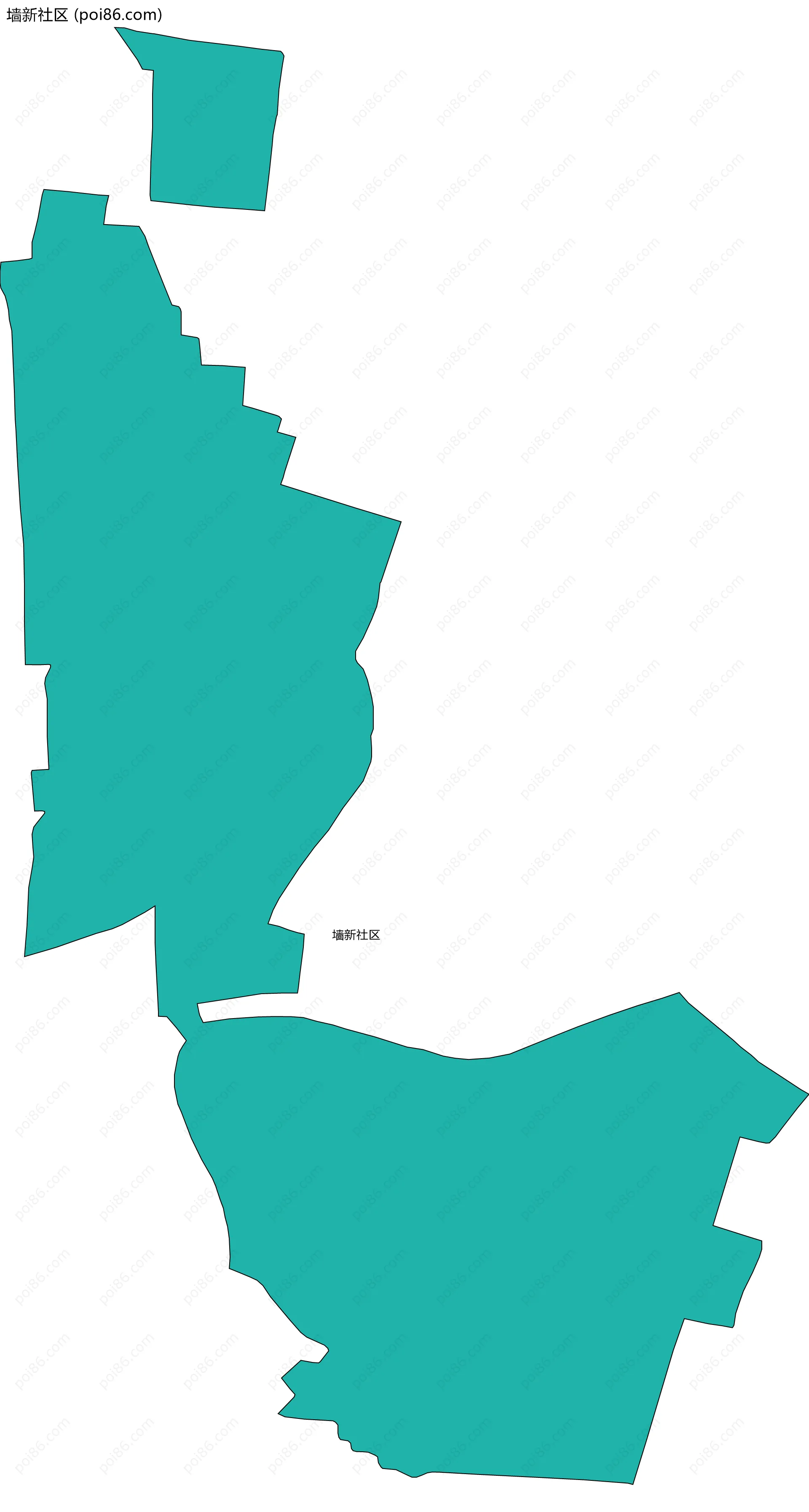 墙新社区边界地图