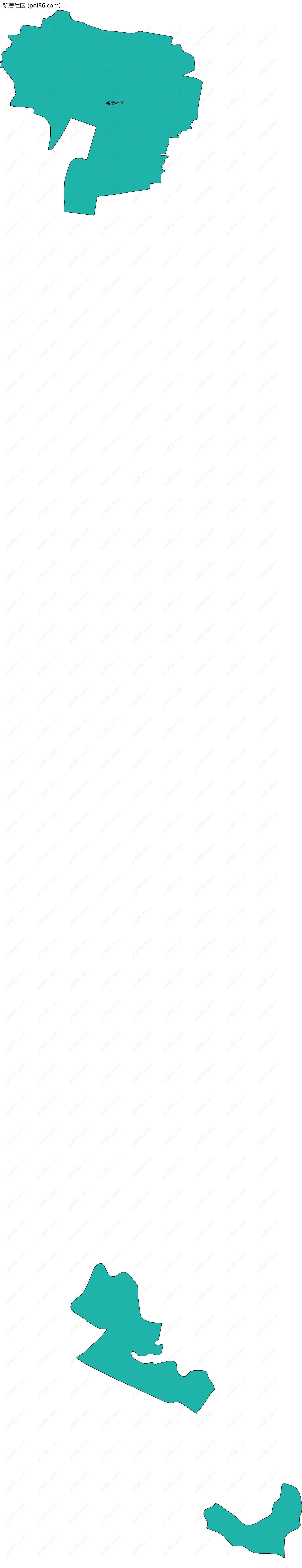 新厝社区边界地图