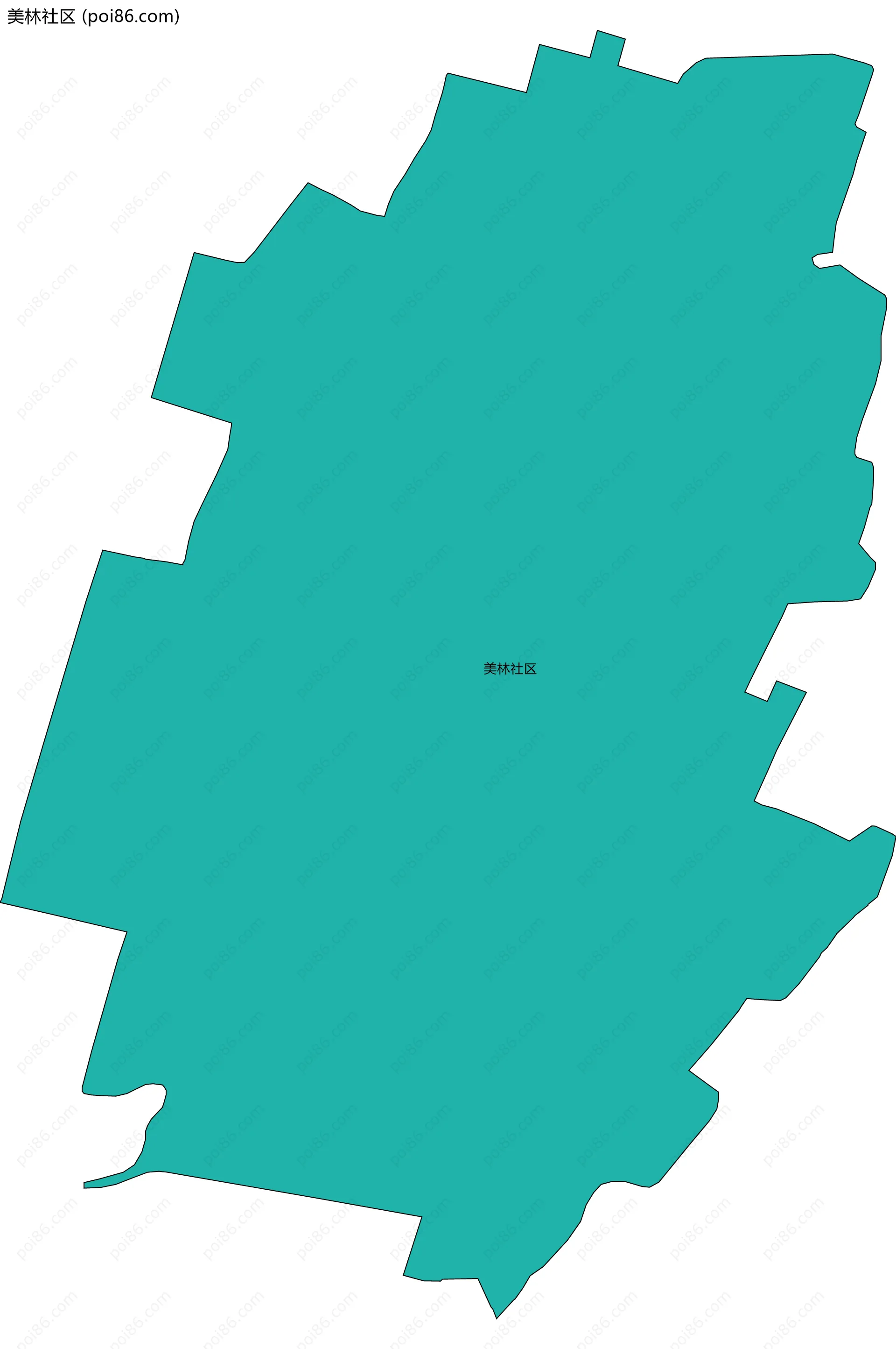 美林社区边界地图