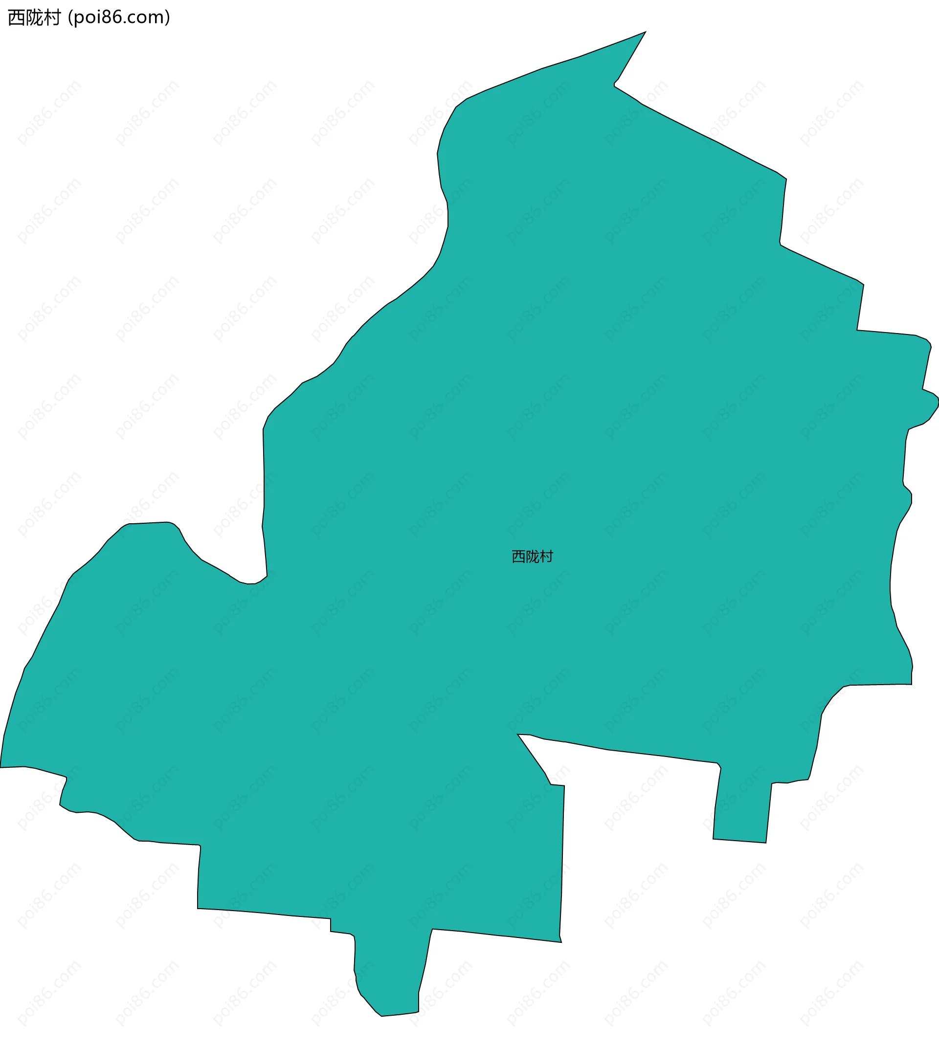 西陇村边界地图