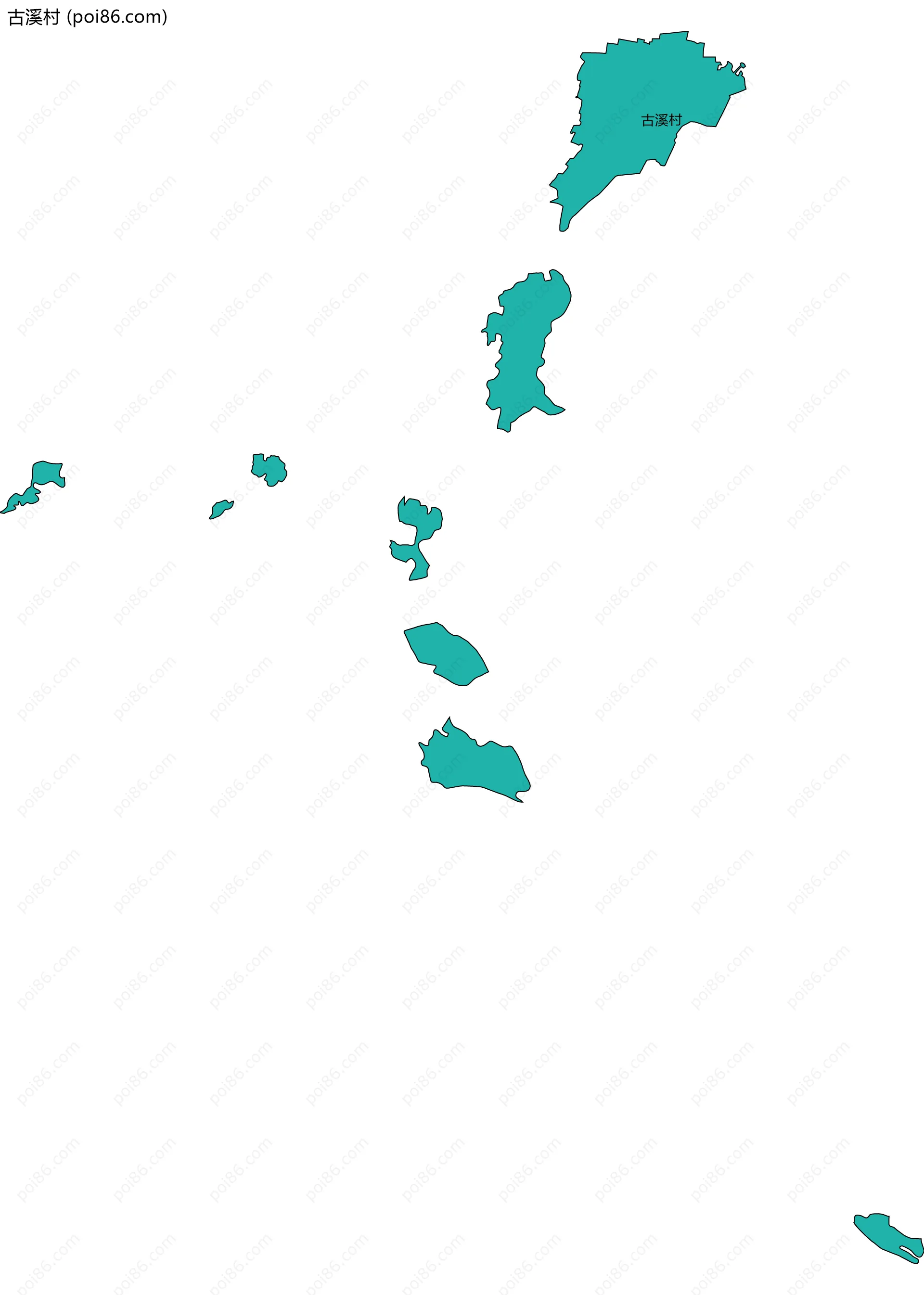 古溪村边界地图