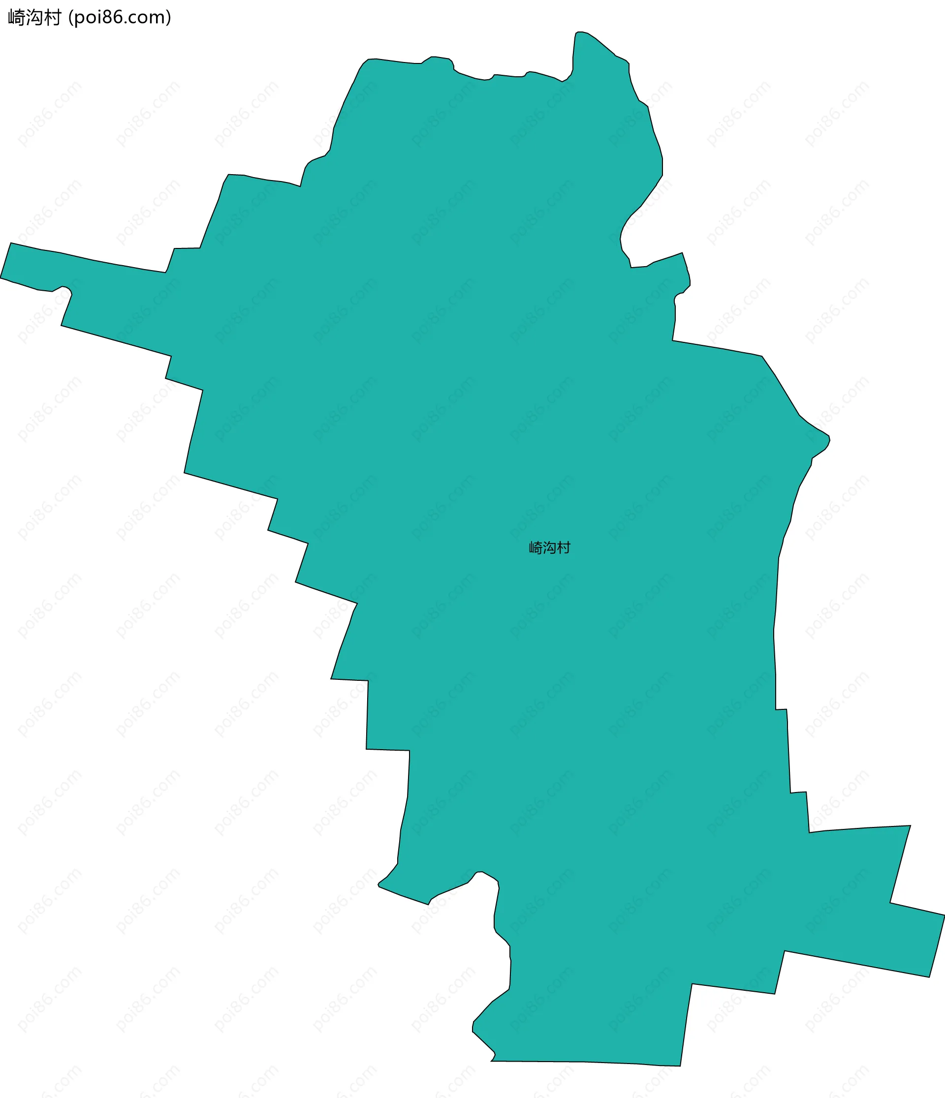 崎沟村边界地图