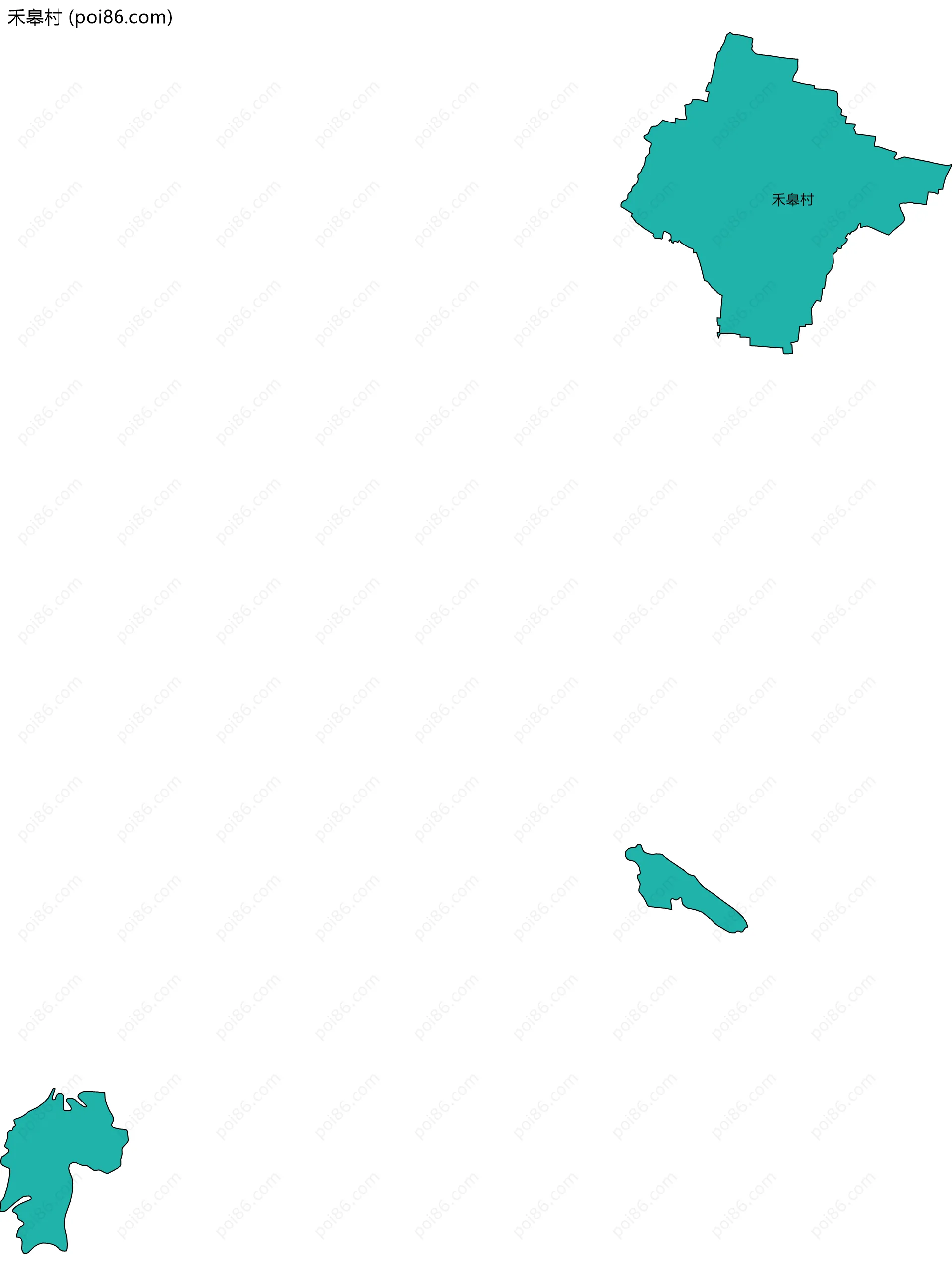 禾皋村边界地图