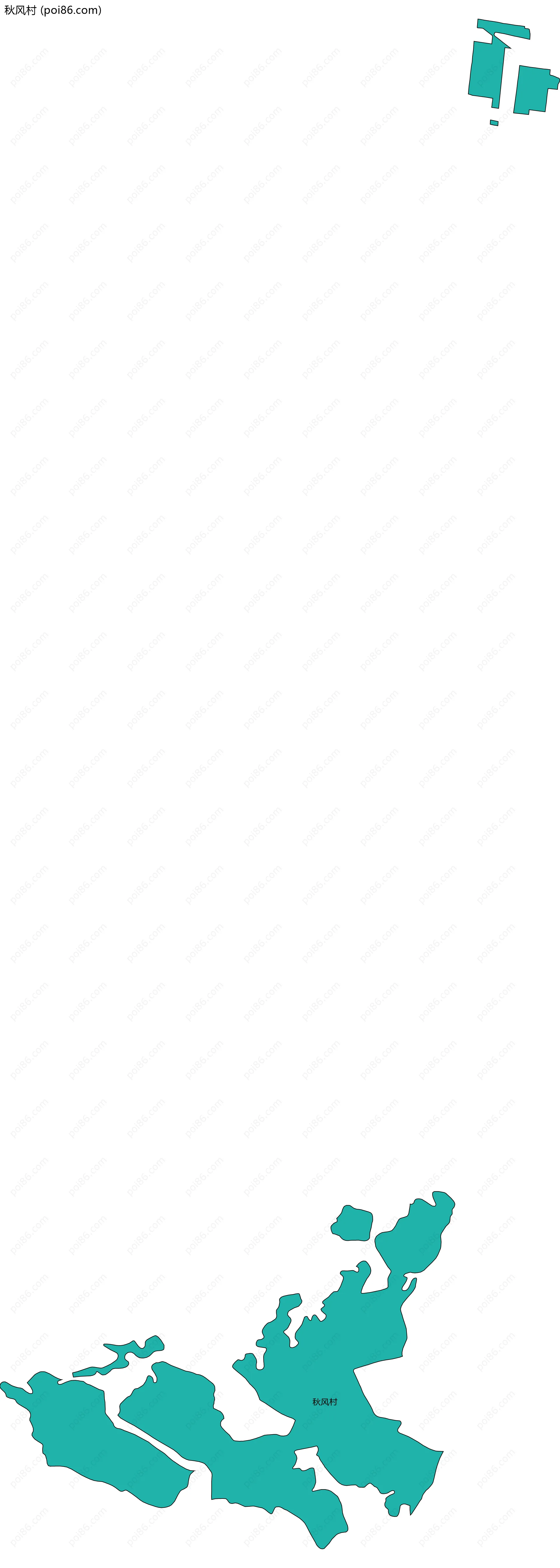秋风村边界地图