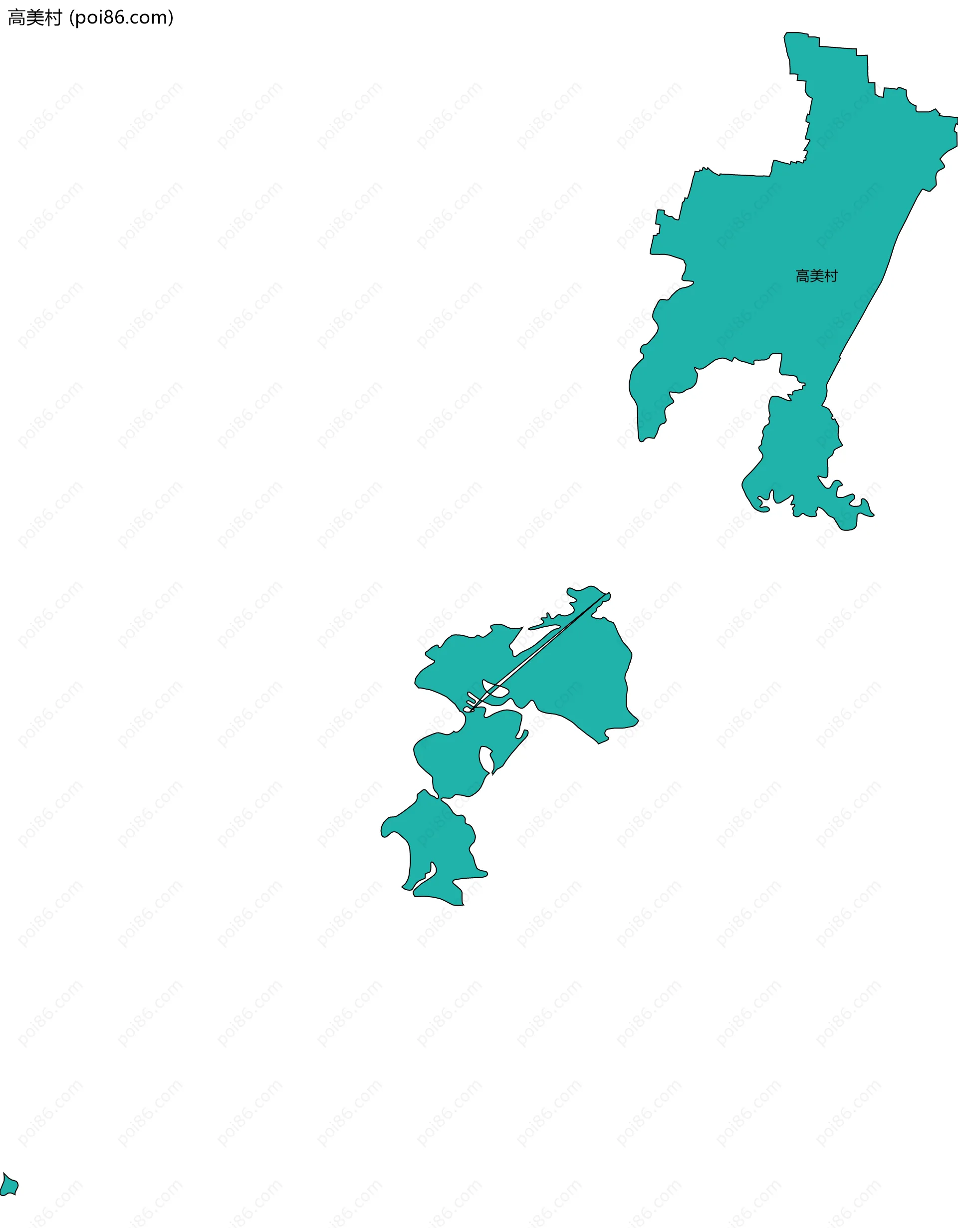 高美村边界地图