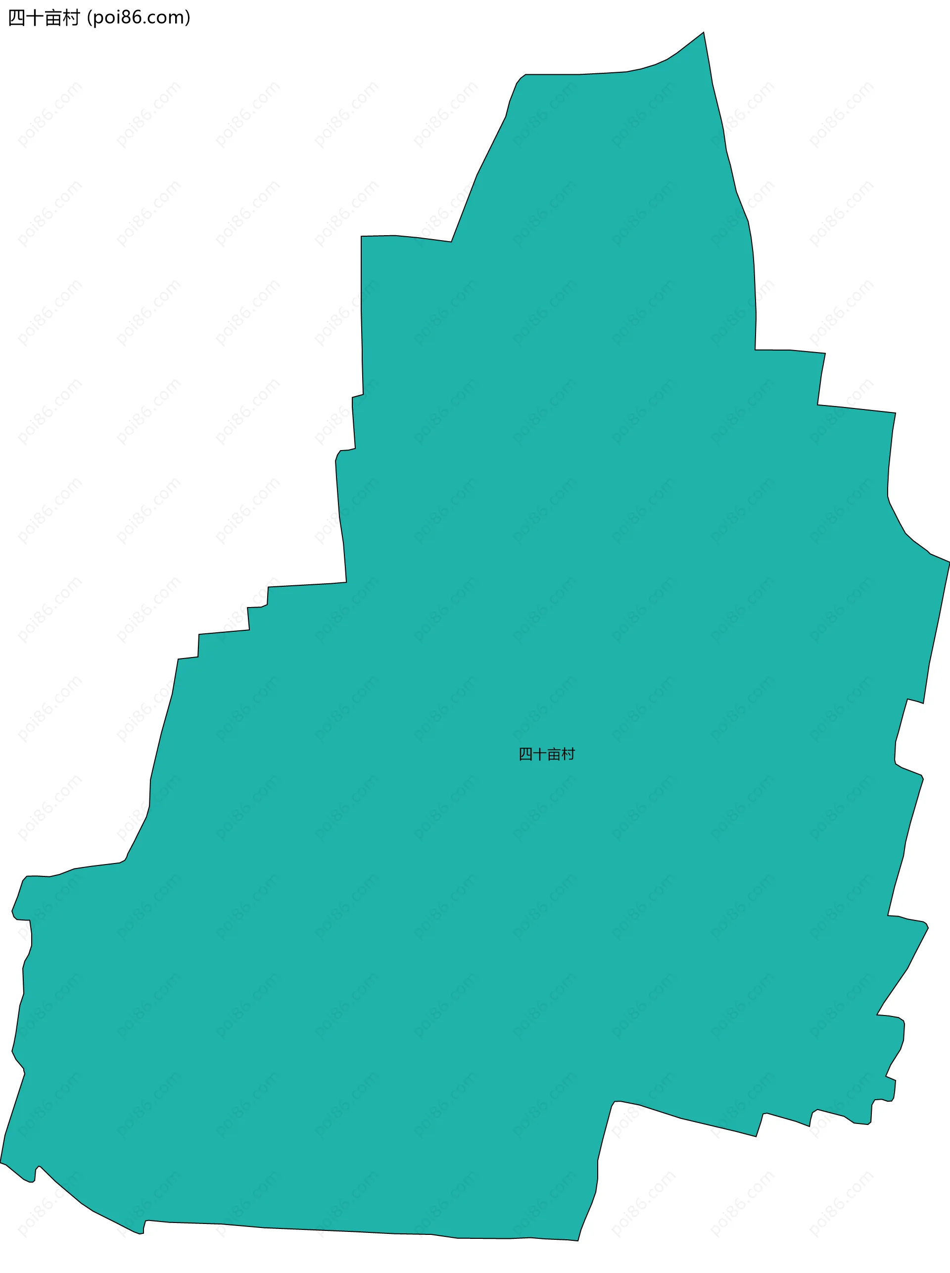 四十亩村边界地图