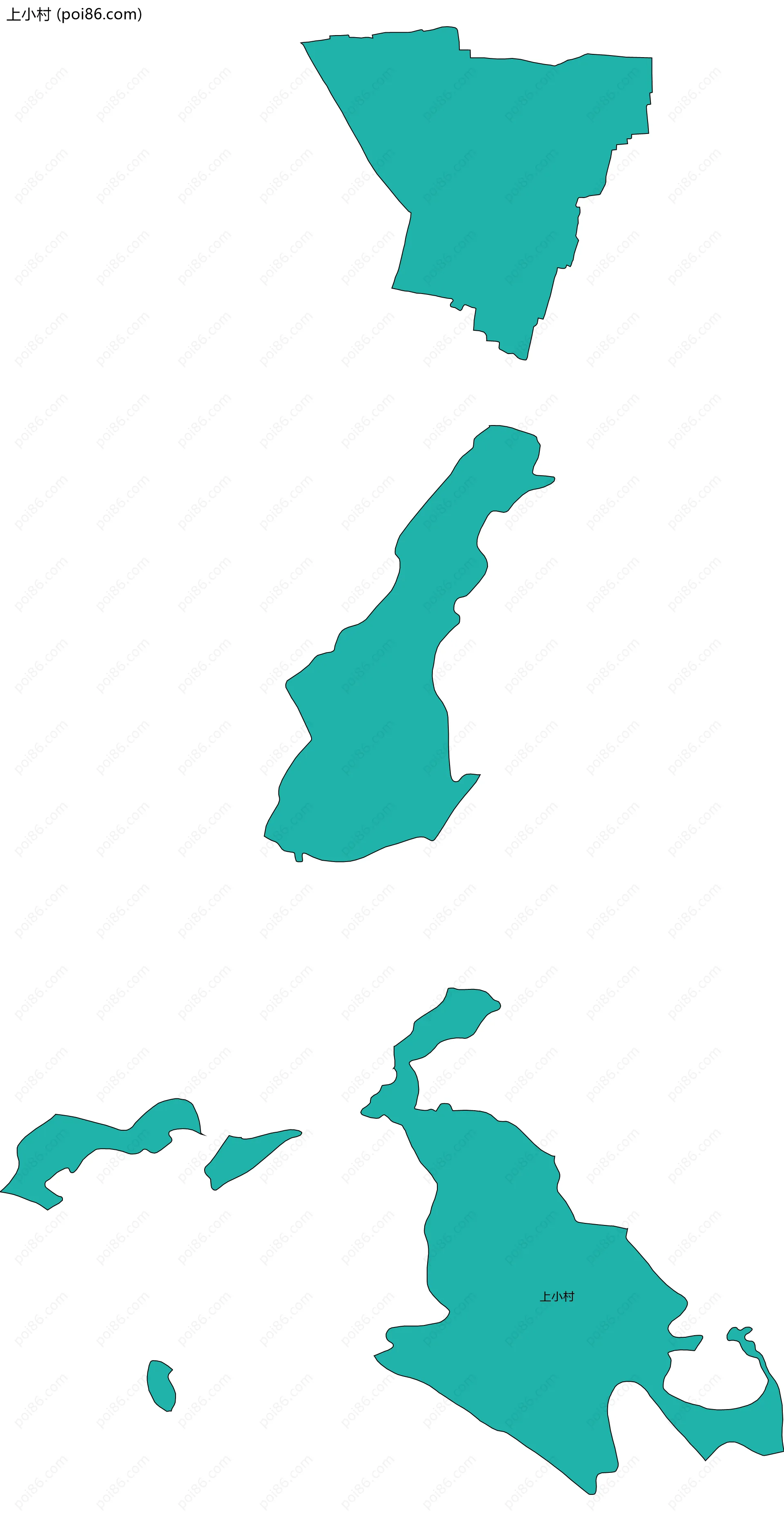 上小村边界地图