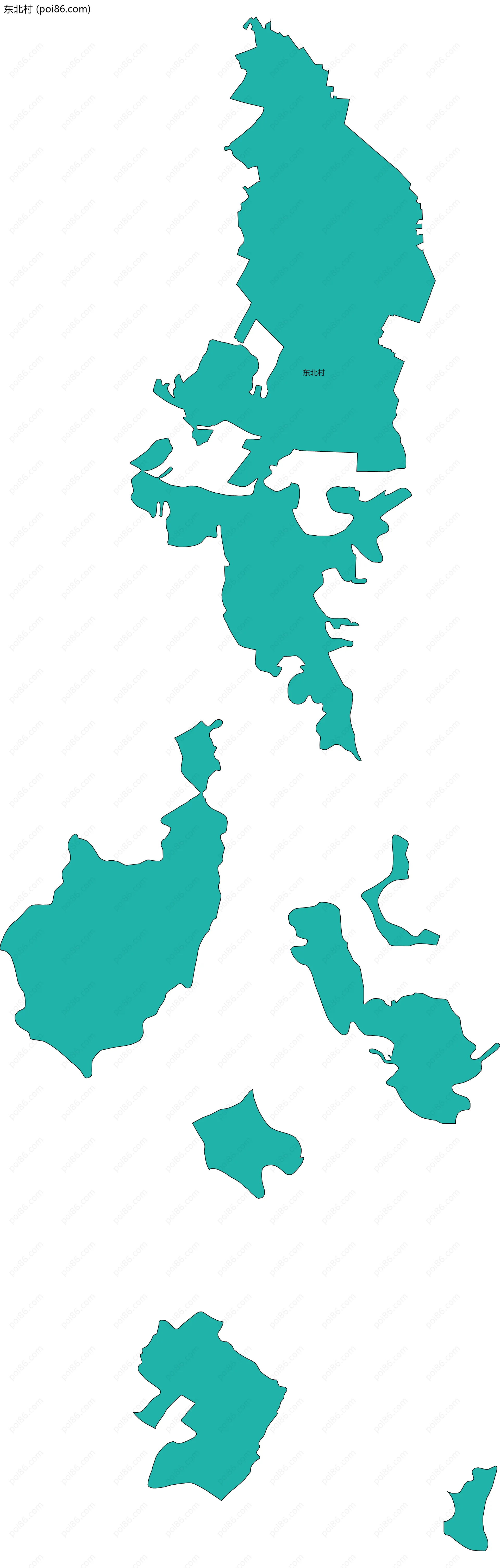 东北村边界地图