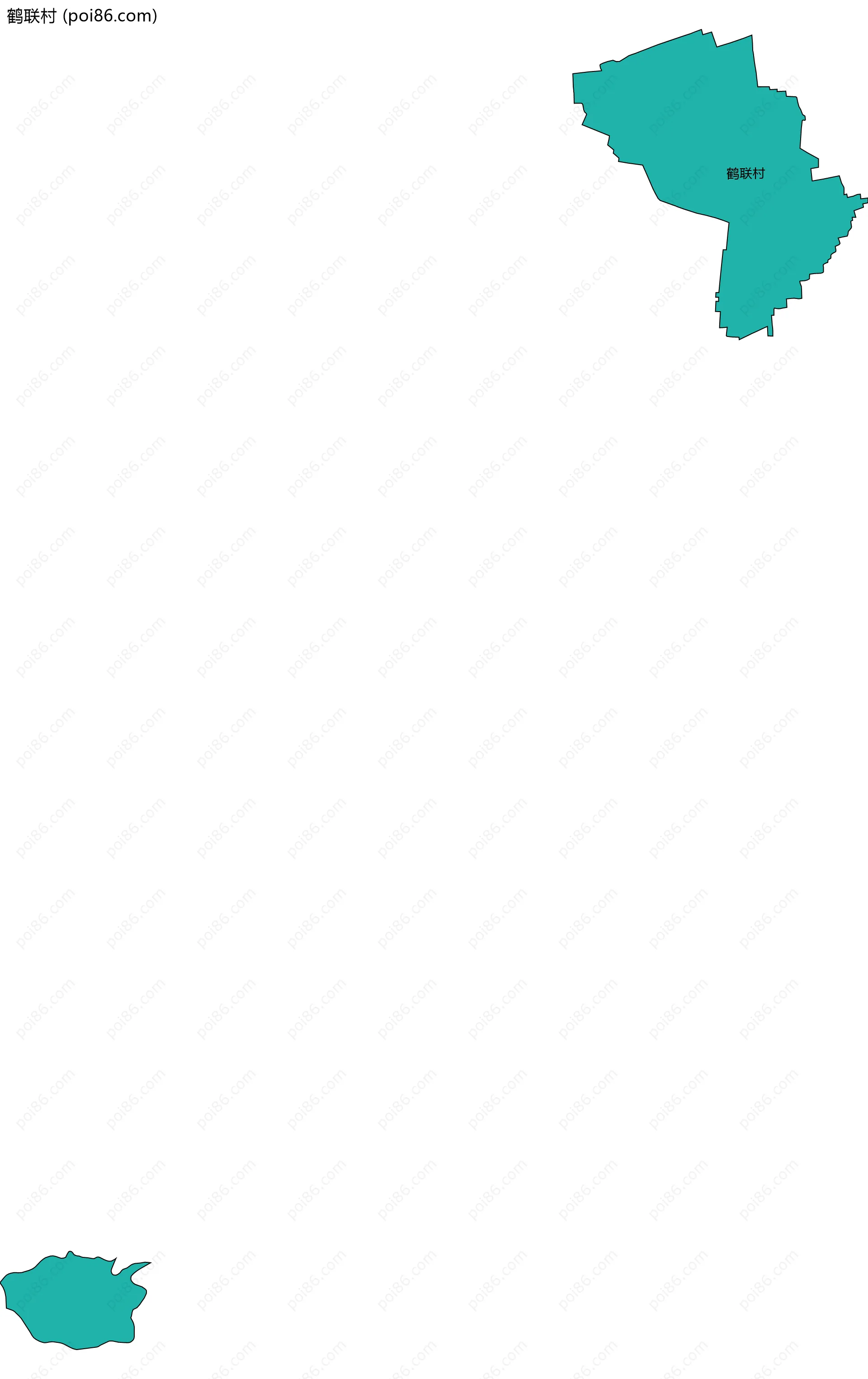 鹤联村边界地图