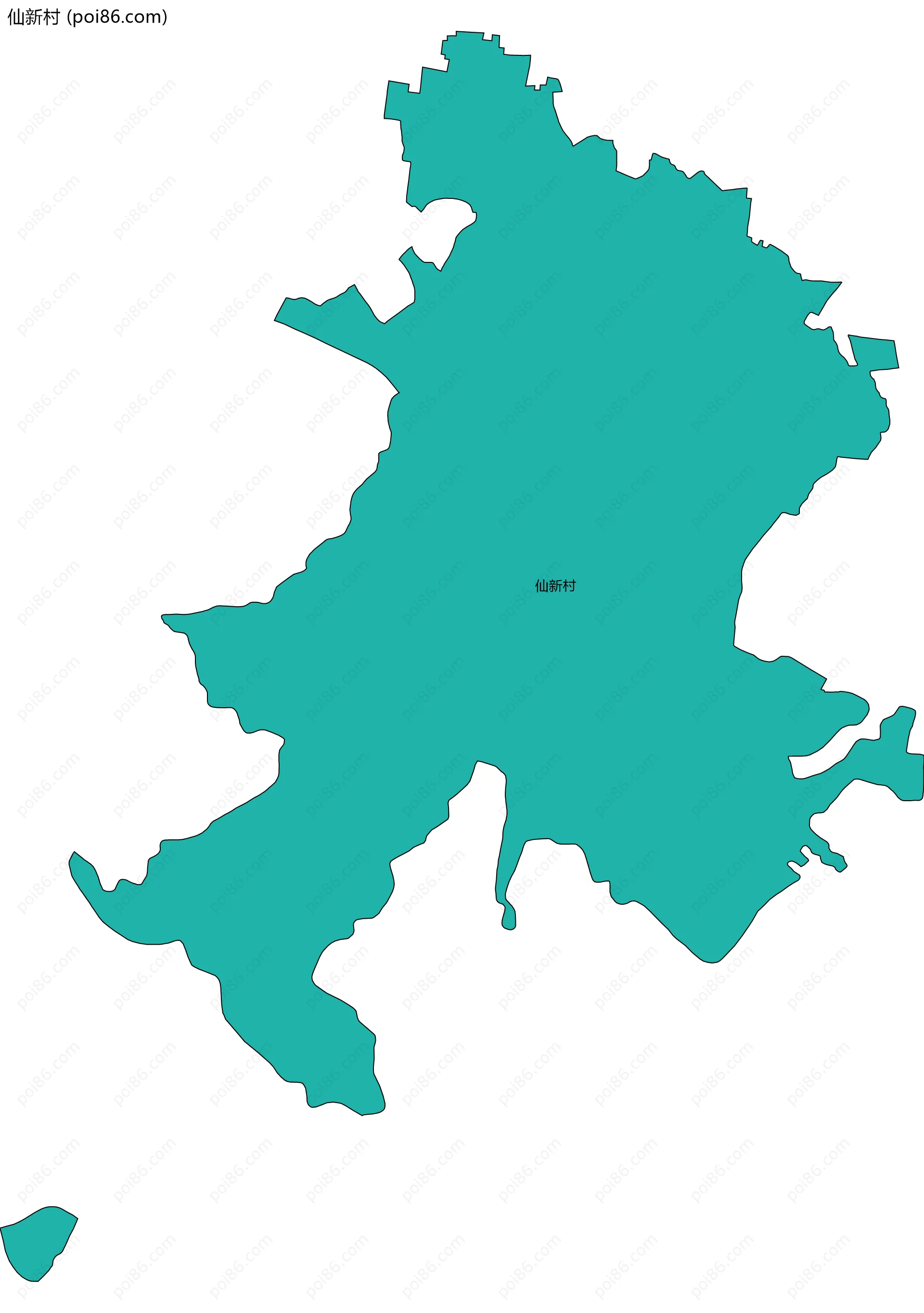 仙新村边界地图