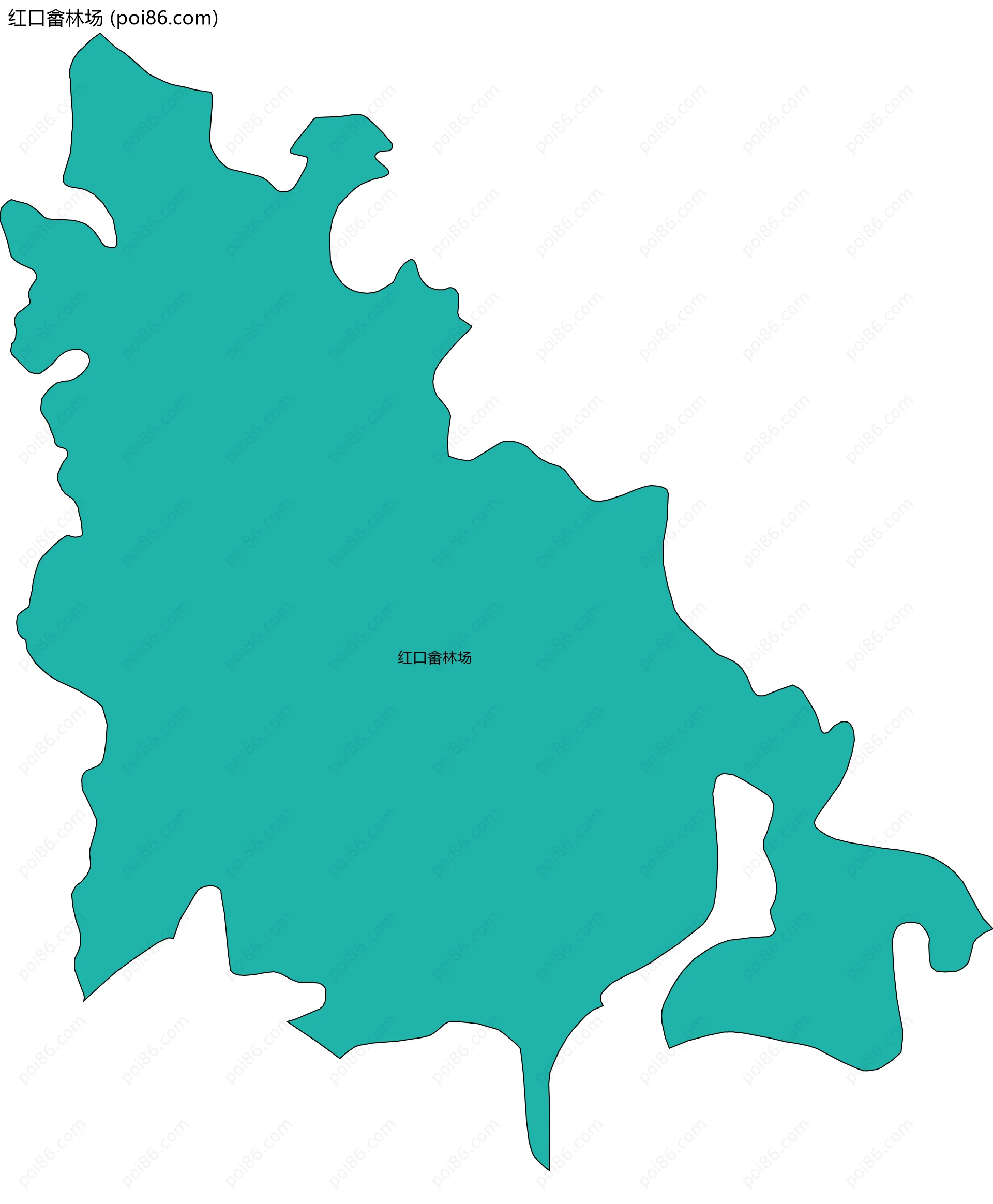 红口畲林场边界地图