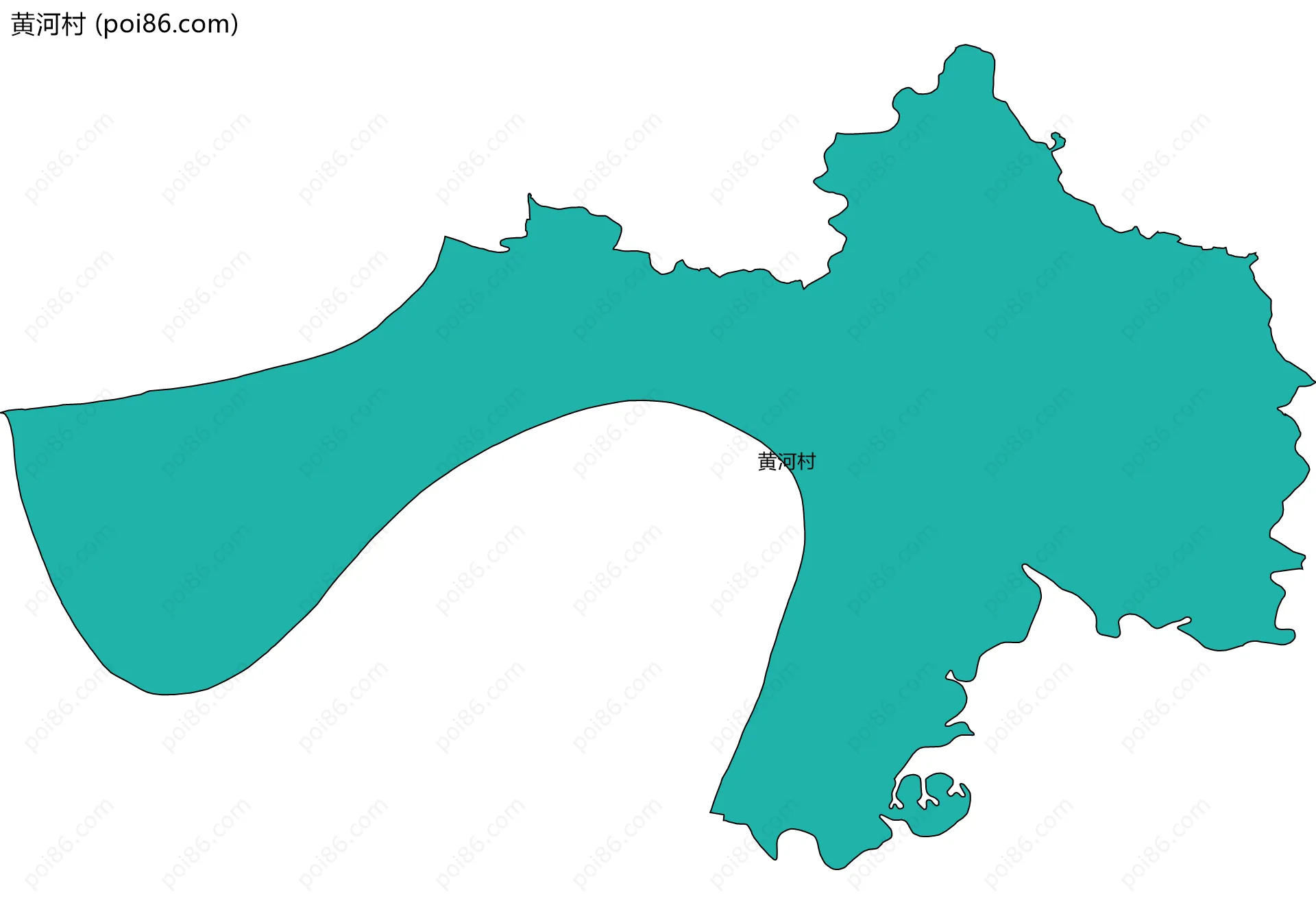 黄河村边界地图
