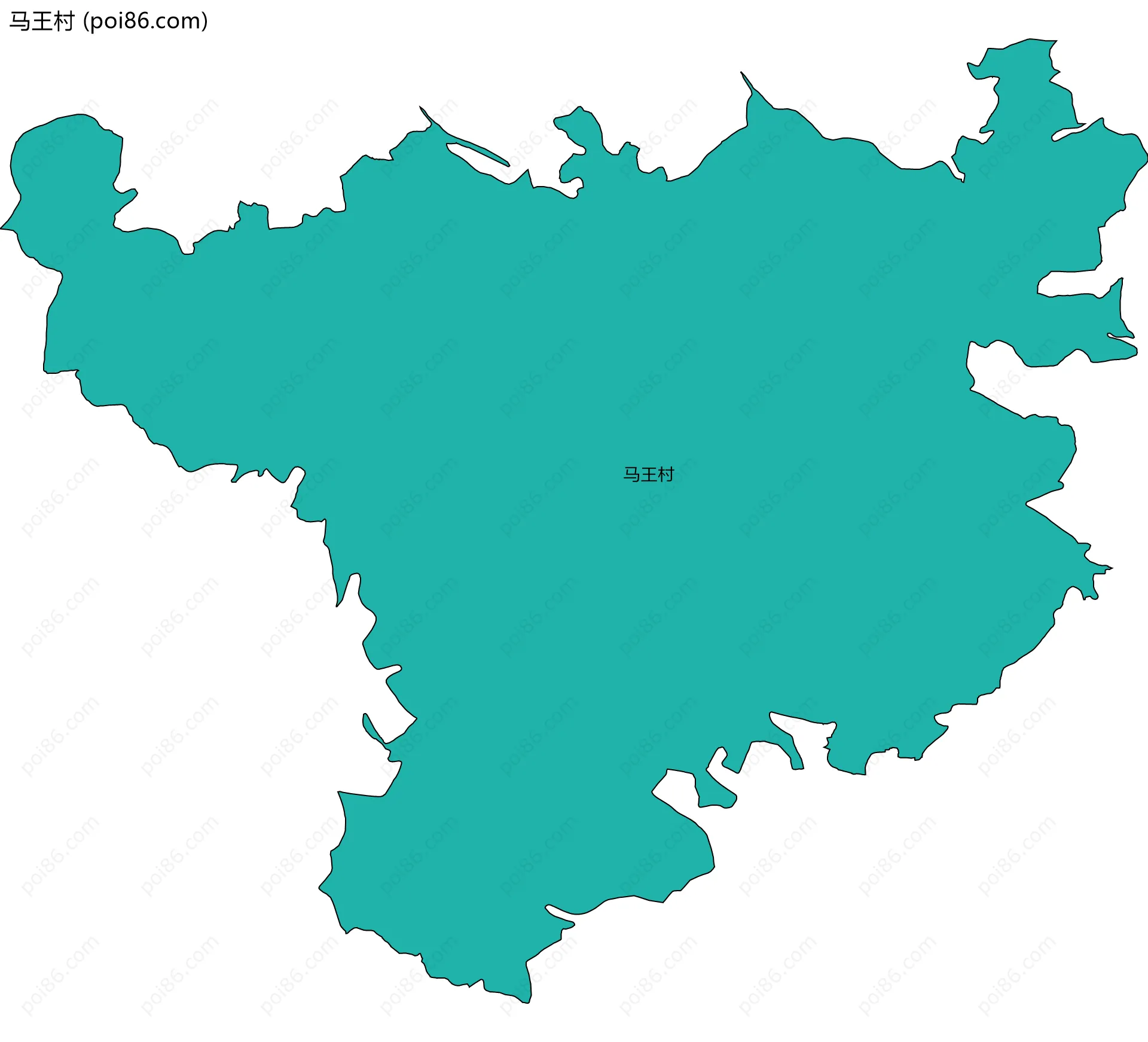 马王村边界地图