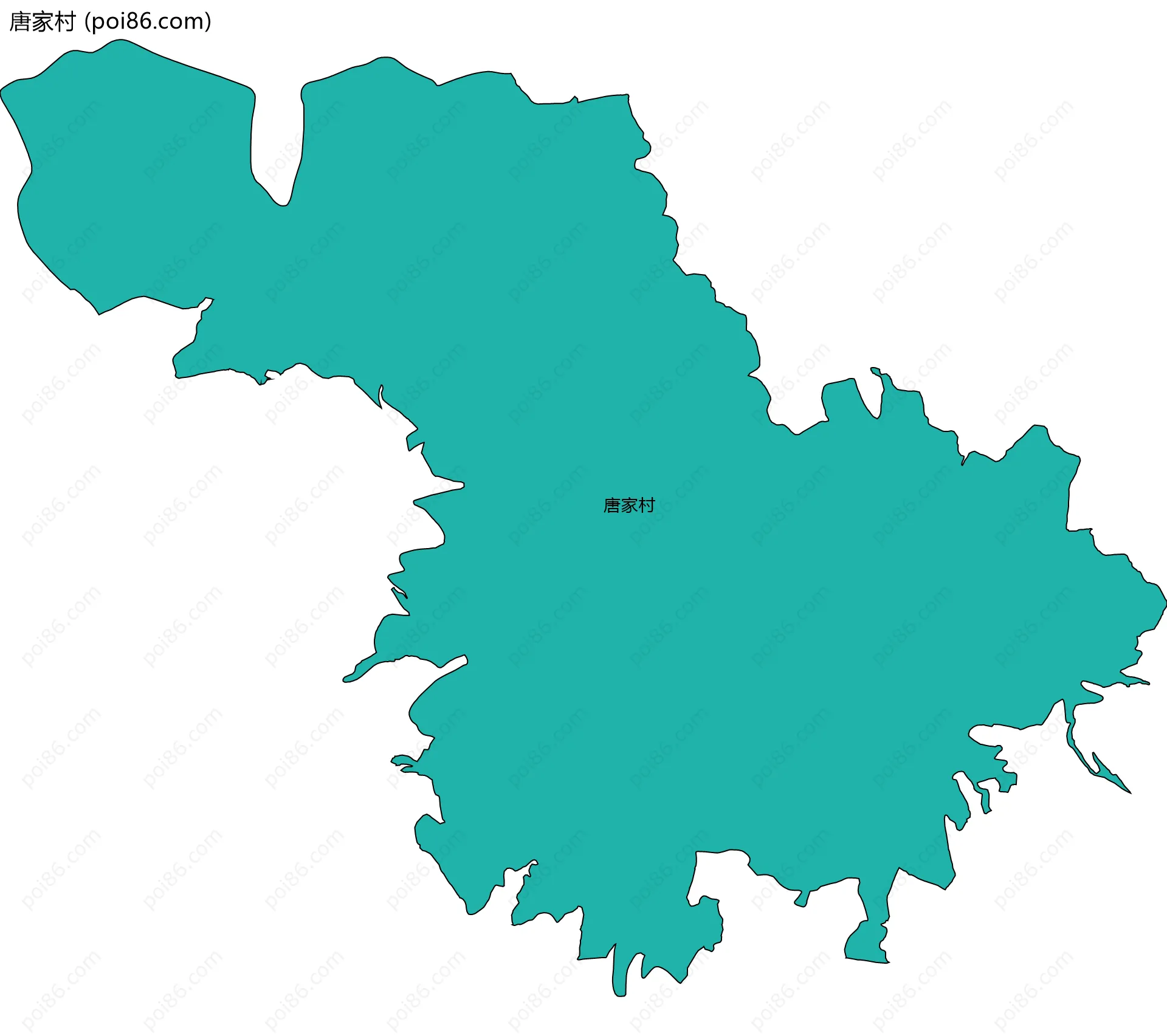 唐家村边界地图