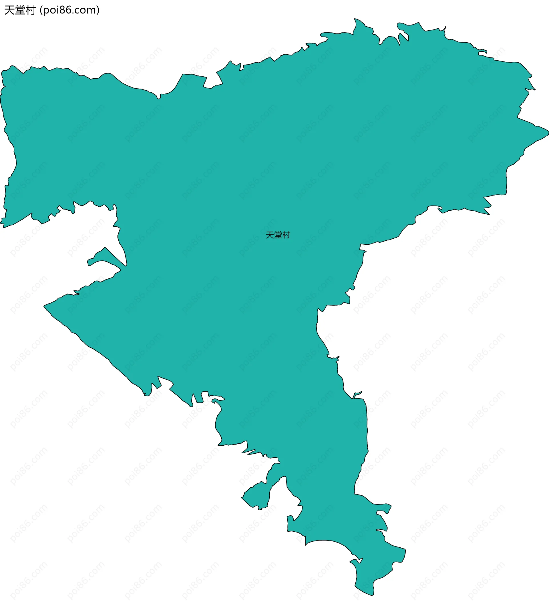 天堂村边界地图