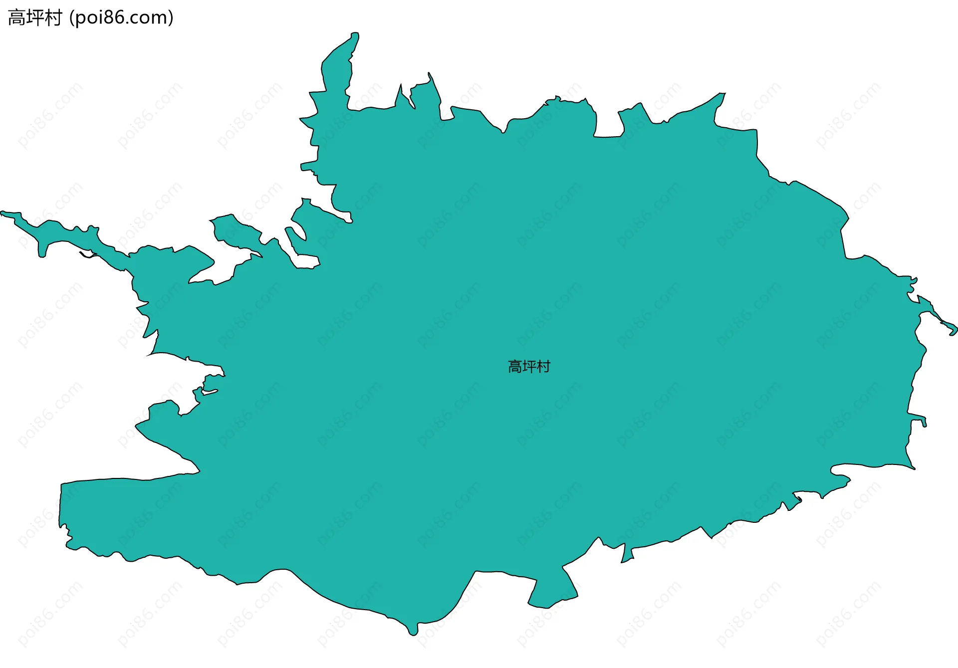 高坪村边界地图