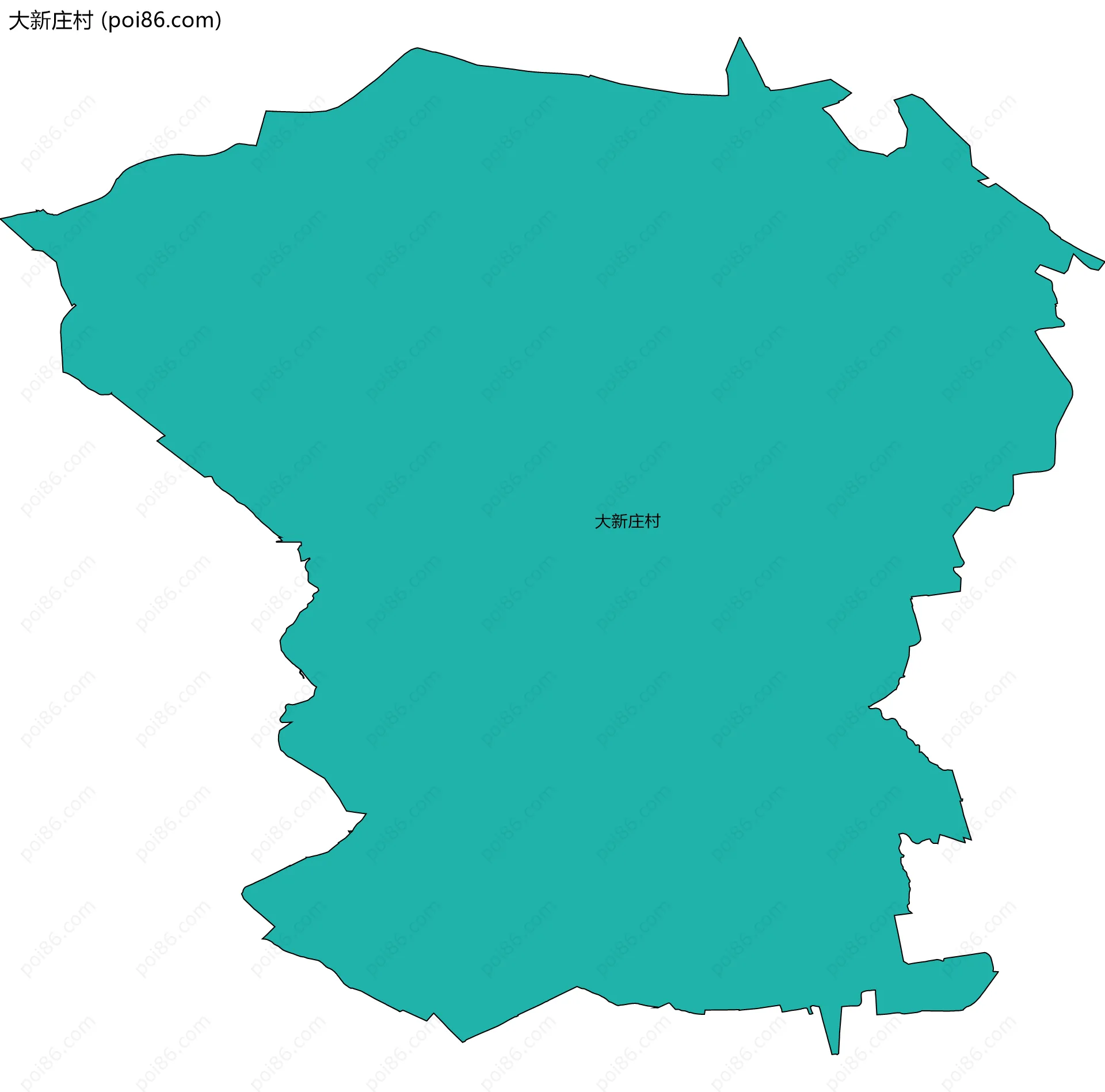 大新庄村边界地图