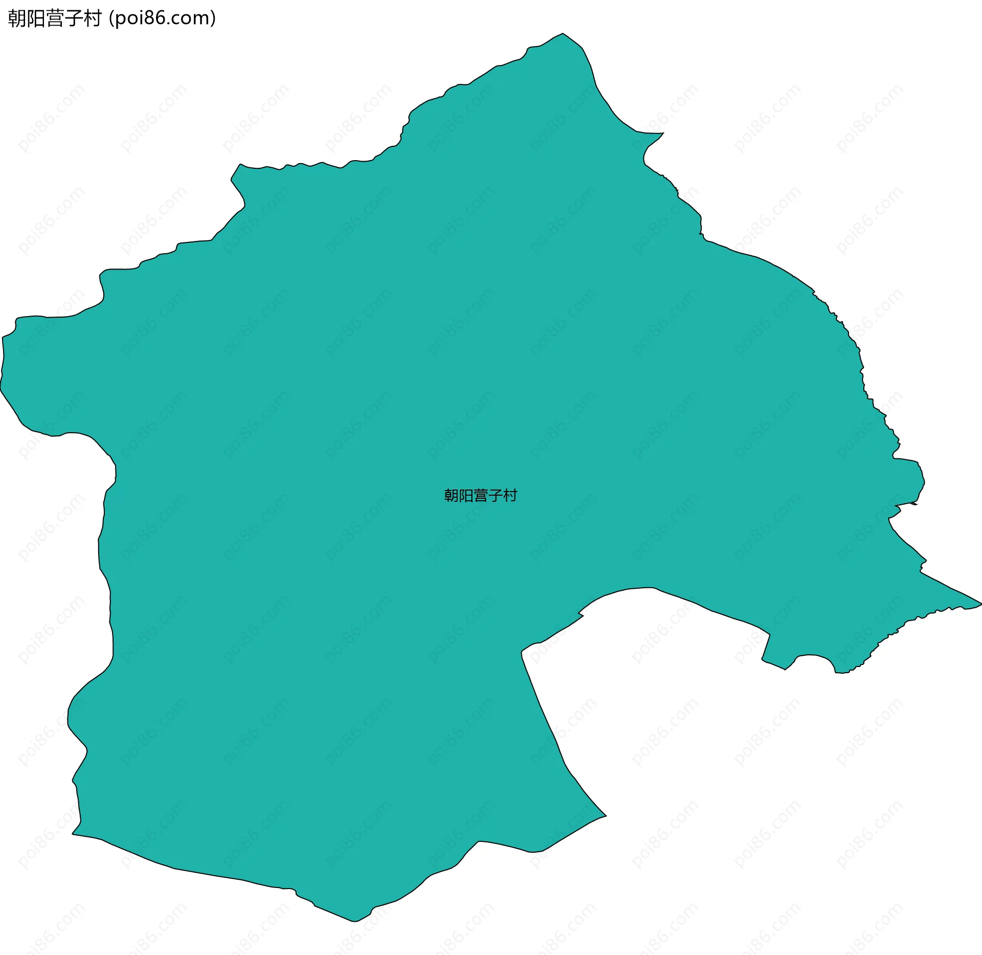 朝阳营子村边界地图