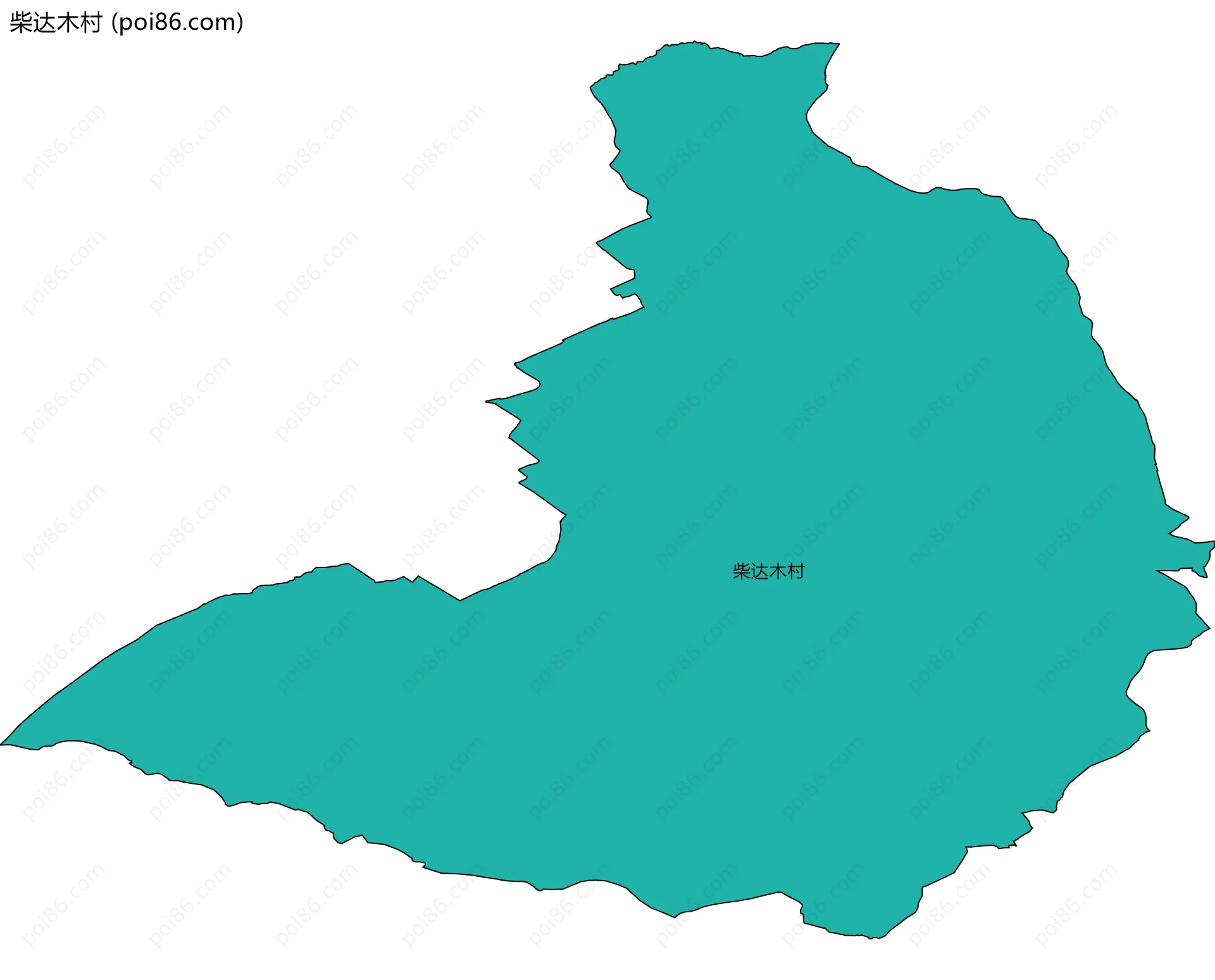 柴达木村边界地图