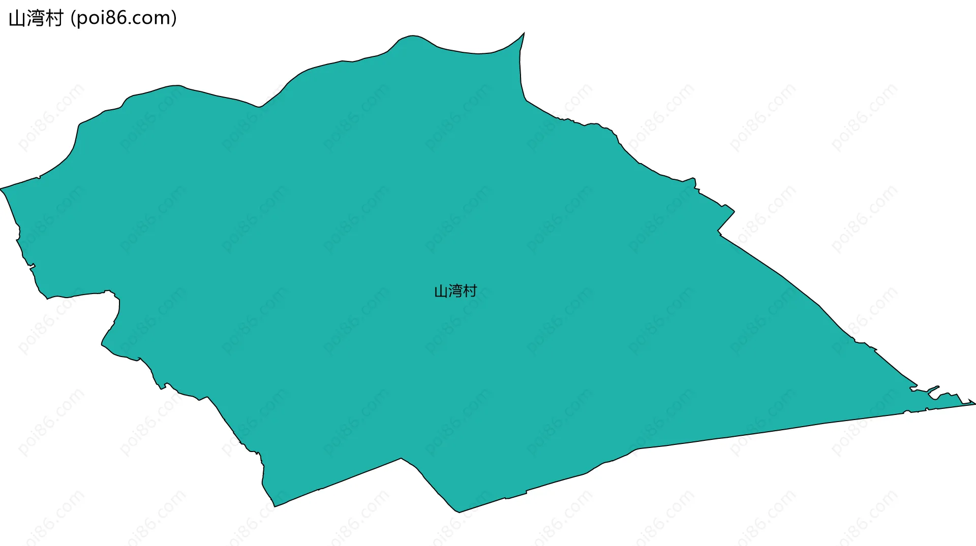 山湾村边界地图