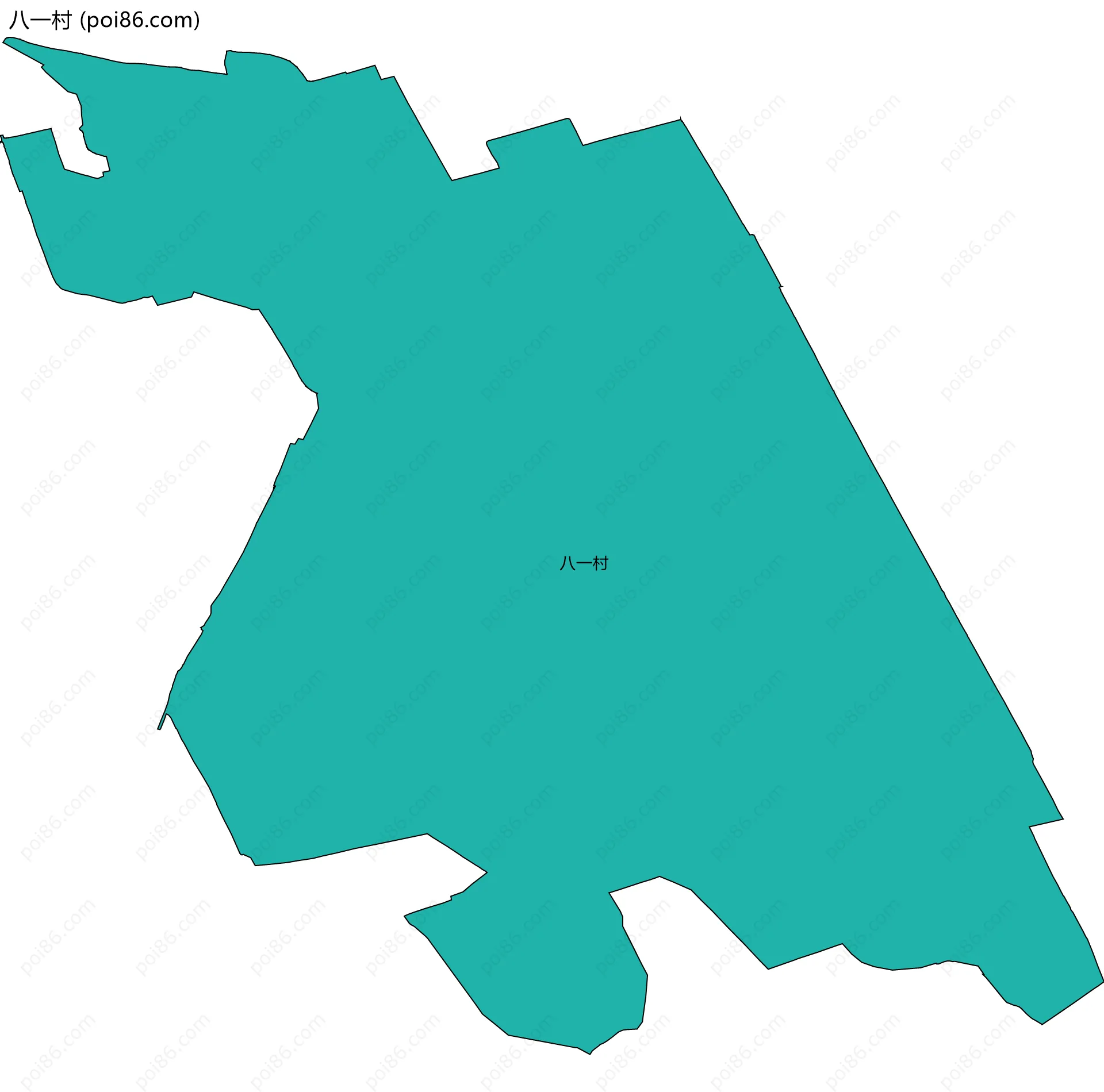 八一村边界地图