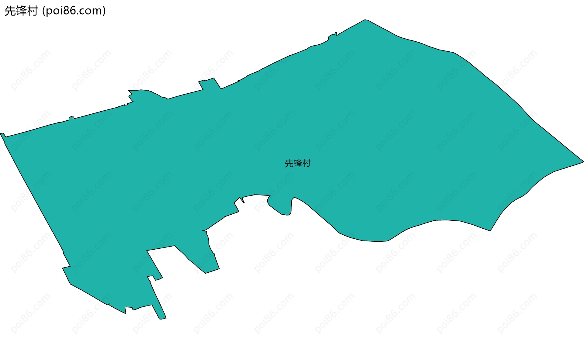 先锋村边界地图