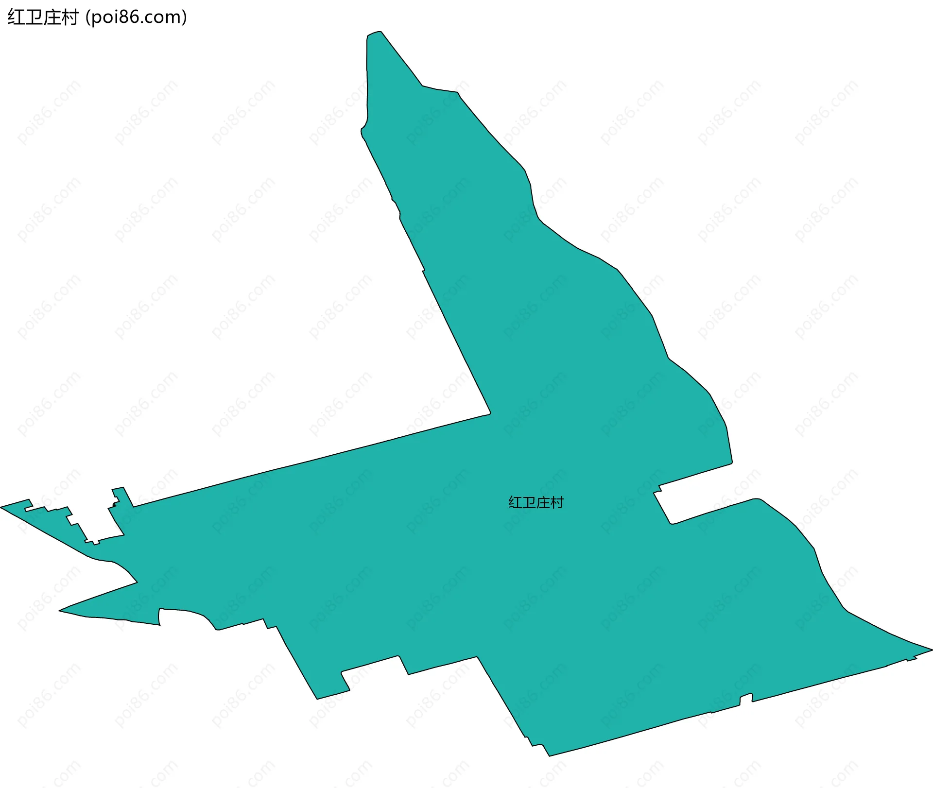 红卫庄村边界地图