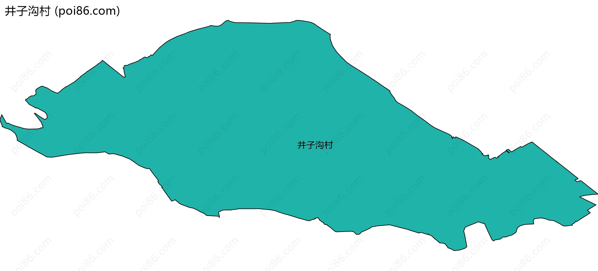 井子沟村边界地图