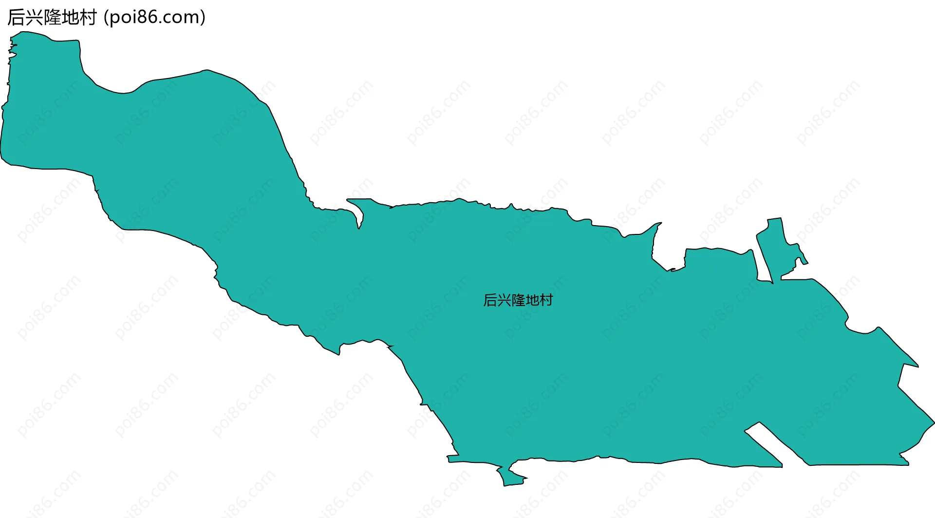 后兴隆地村边界地图