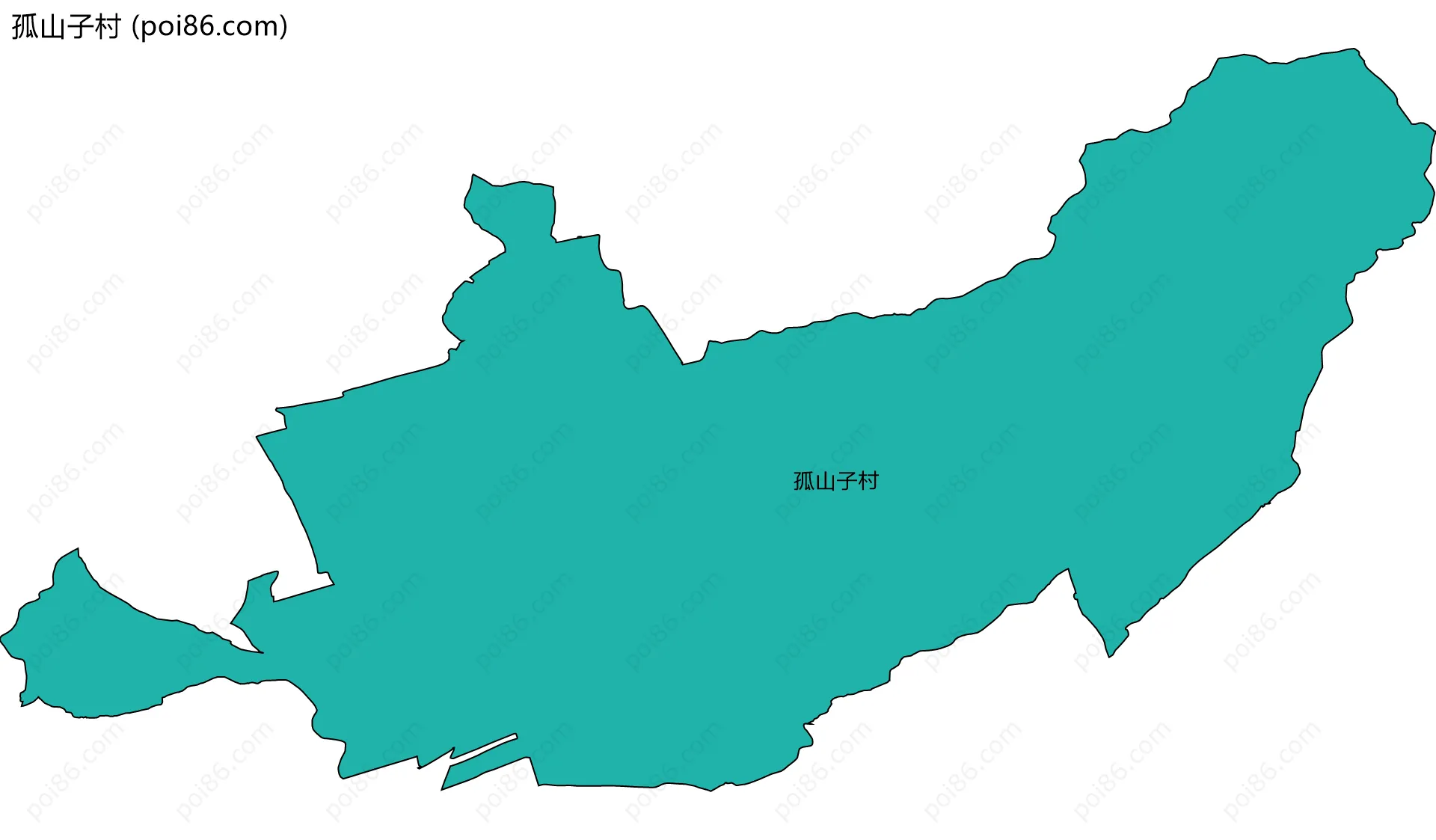 孤山子村边界地图