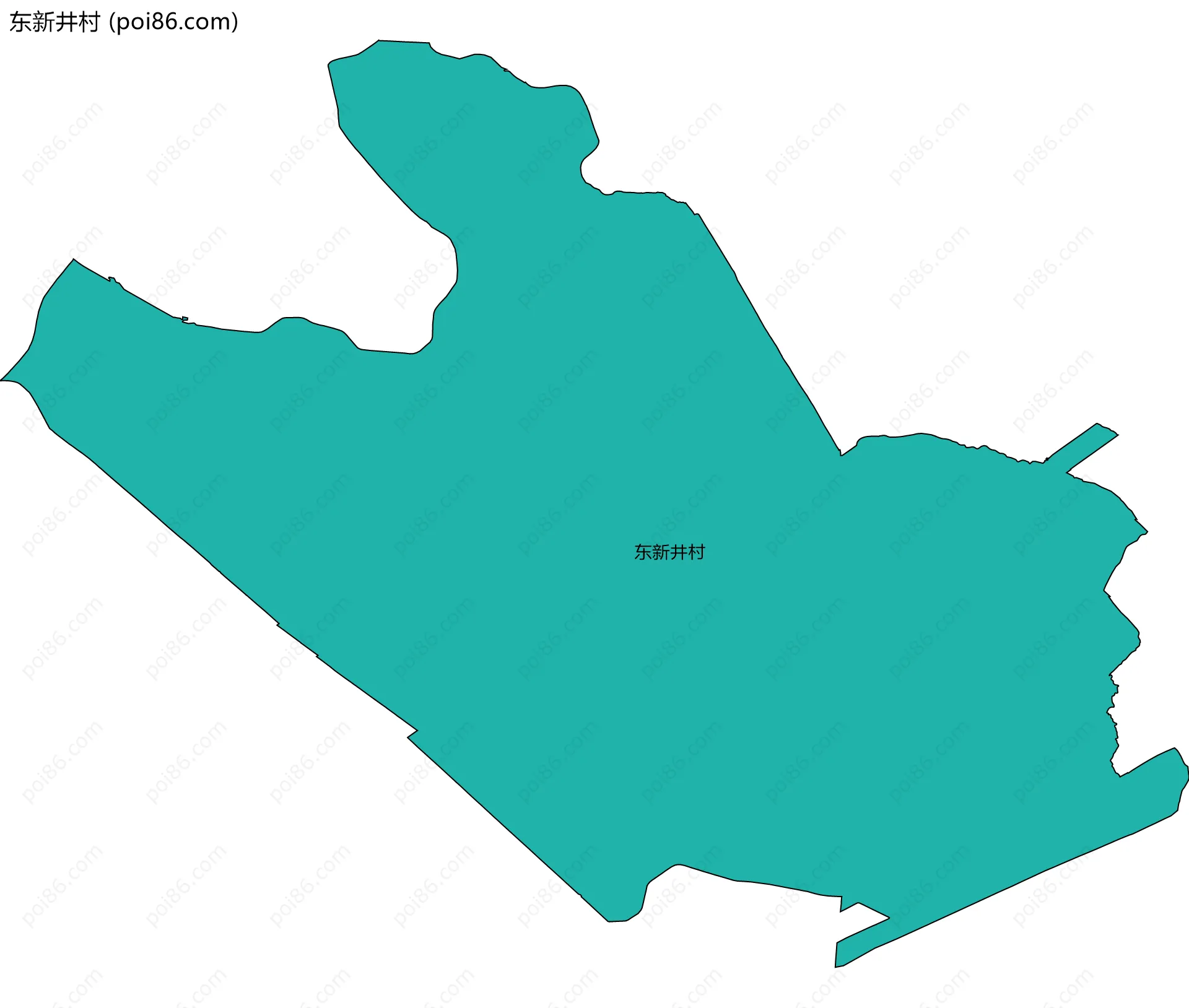 东新井村边界地图