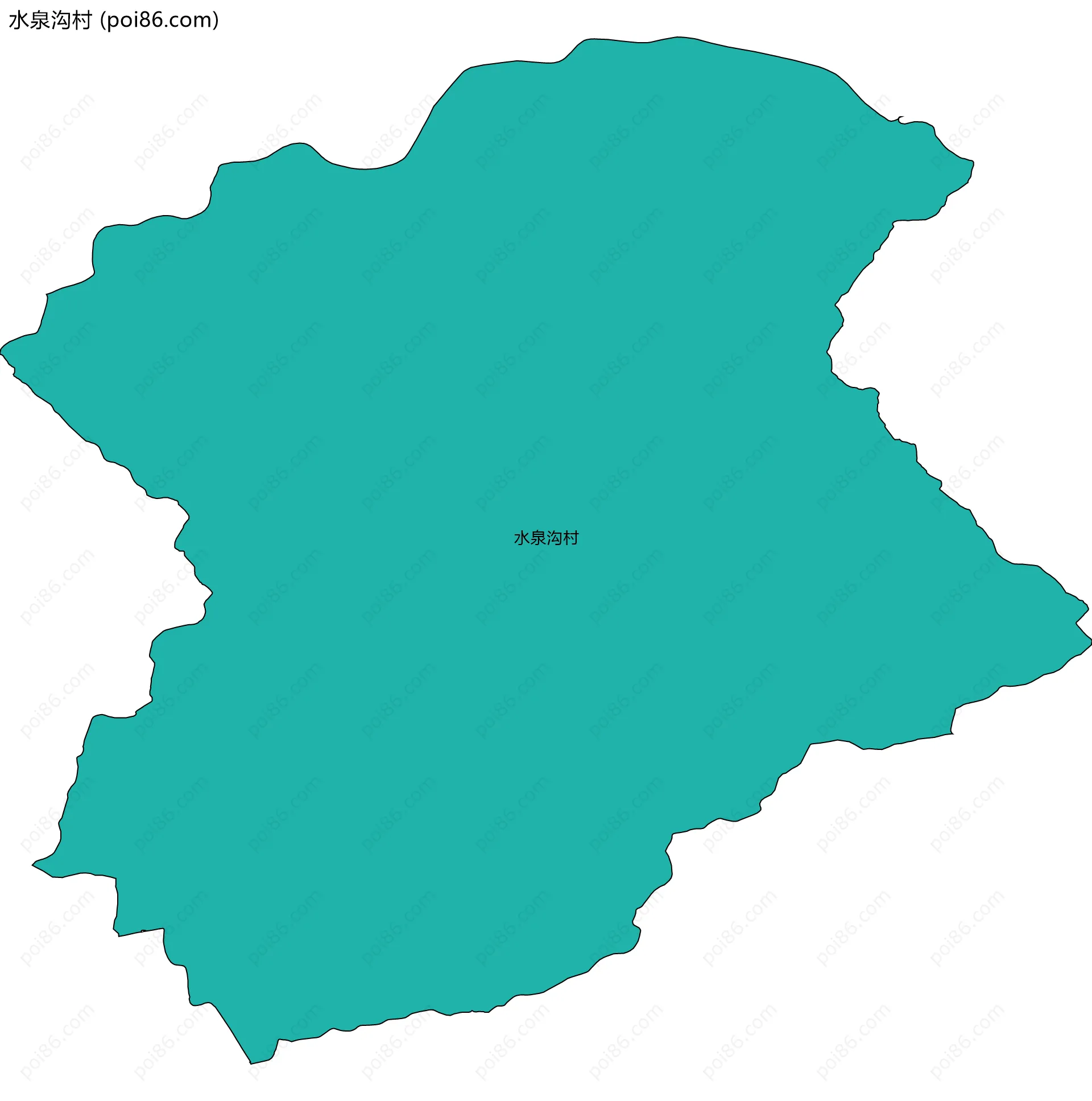 水泉沟村边界地图