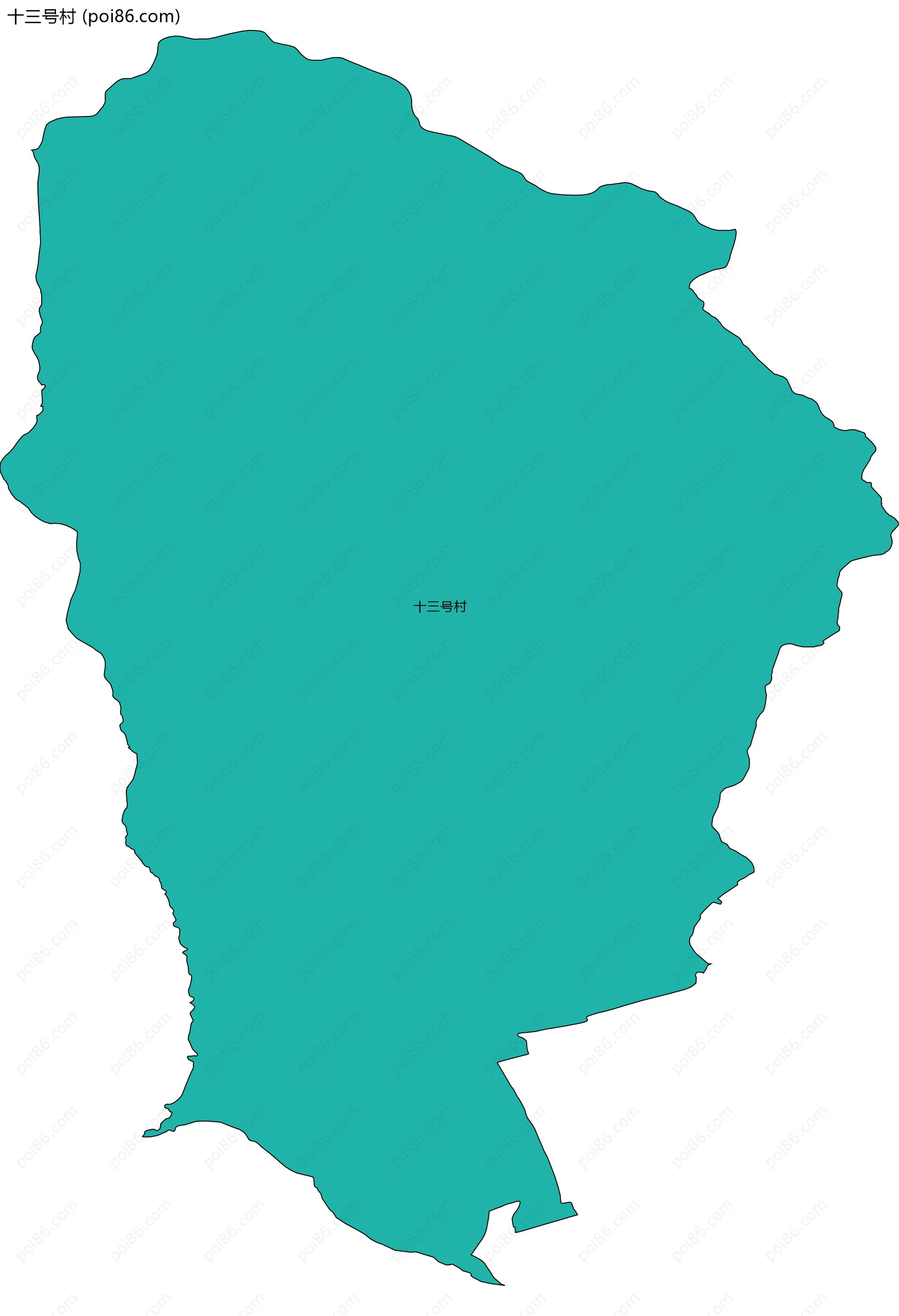 十三号村边界地图
