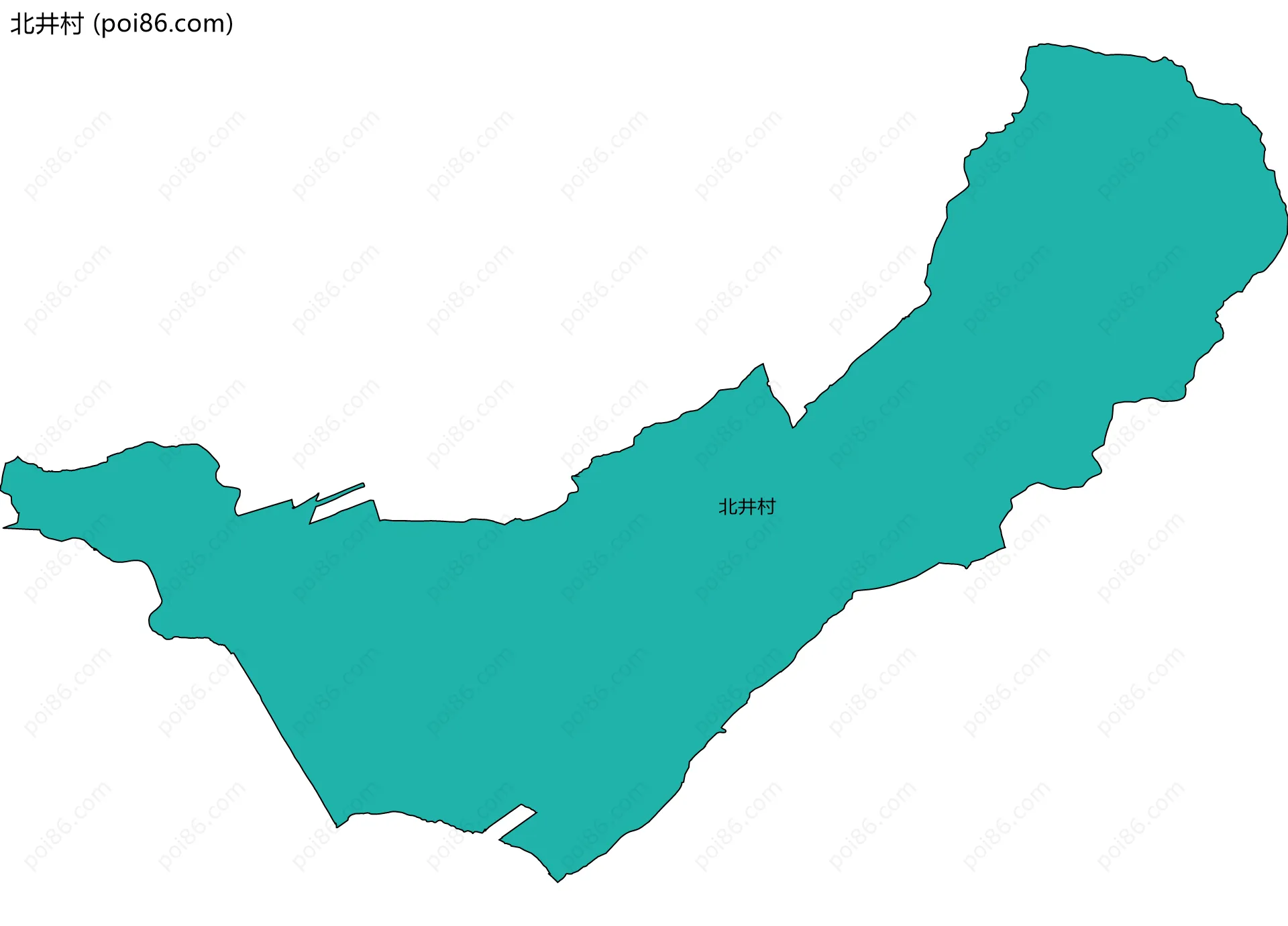 北井村边界地图