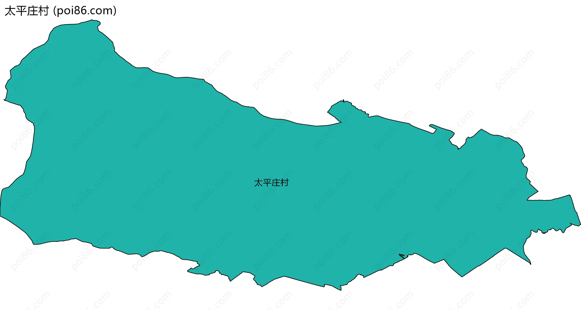 太平庄村边界地图