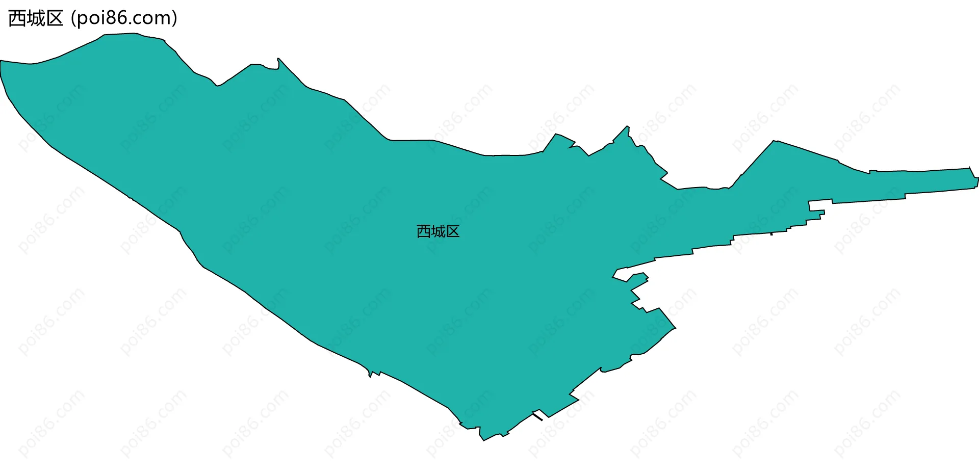 西城区边界地图