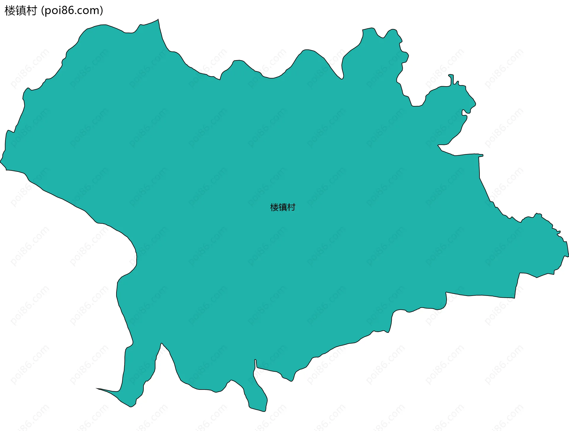 楼镇村边界地图