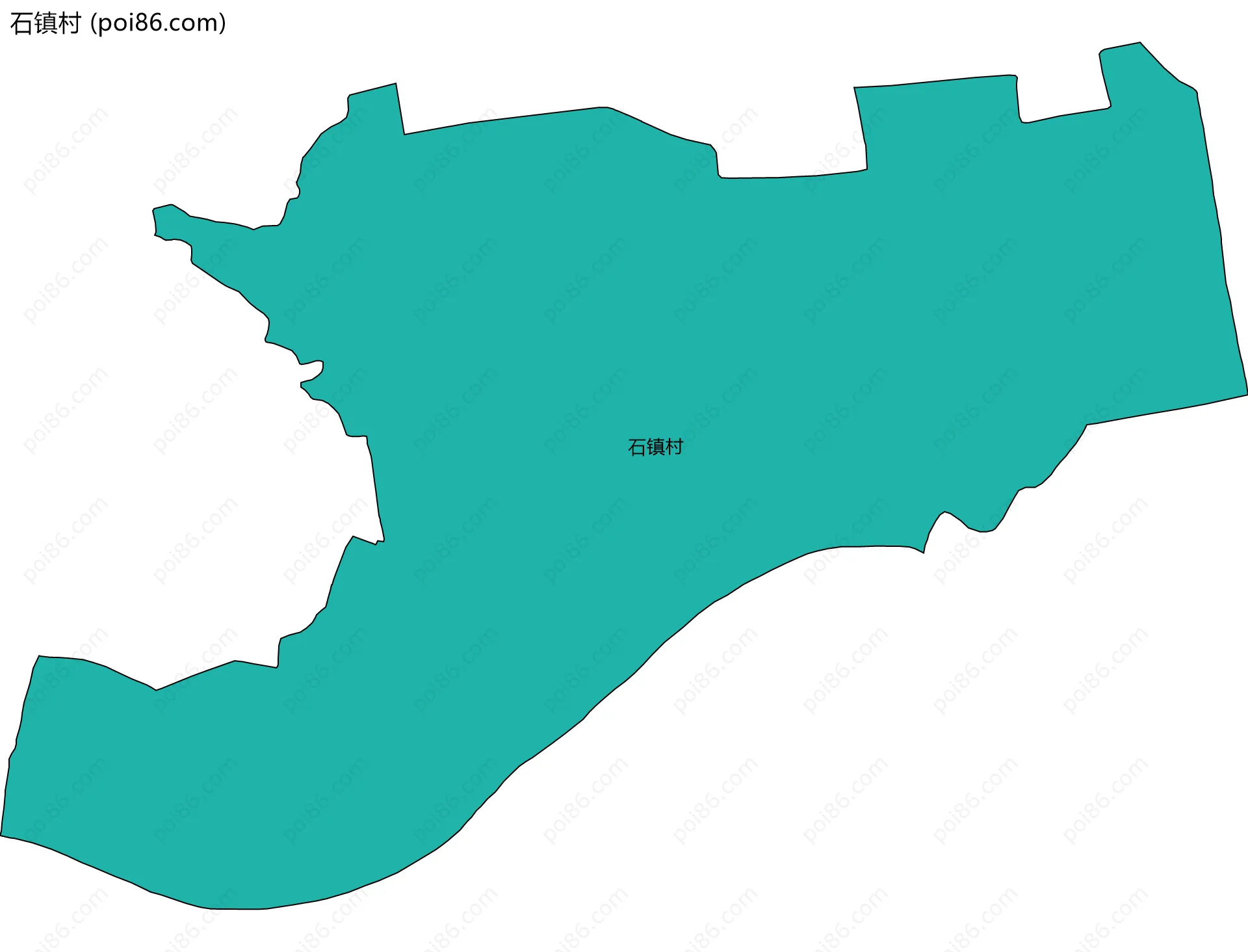 石镇村边界地图
