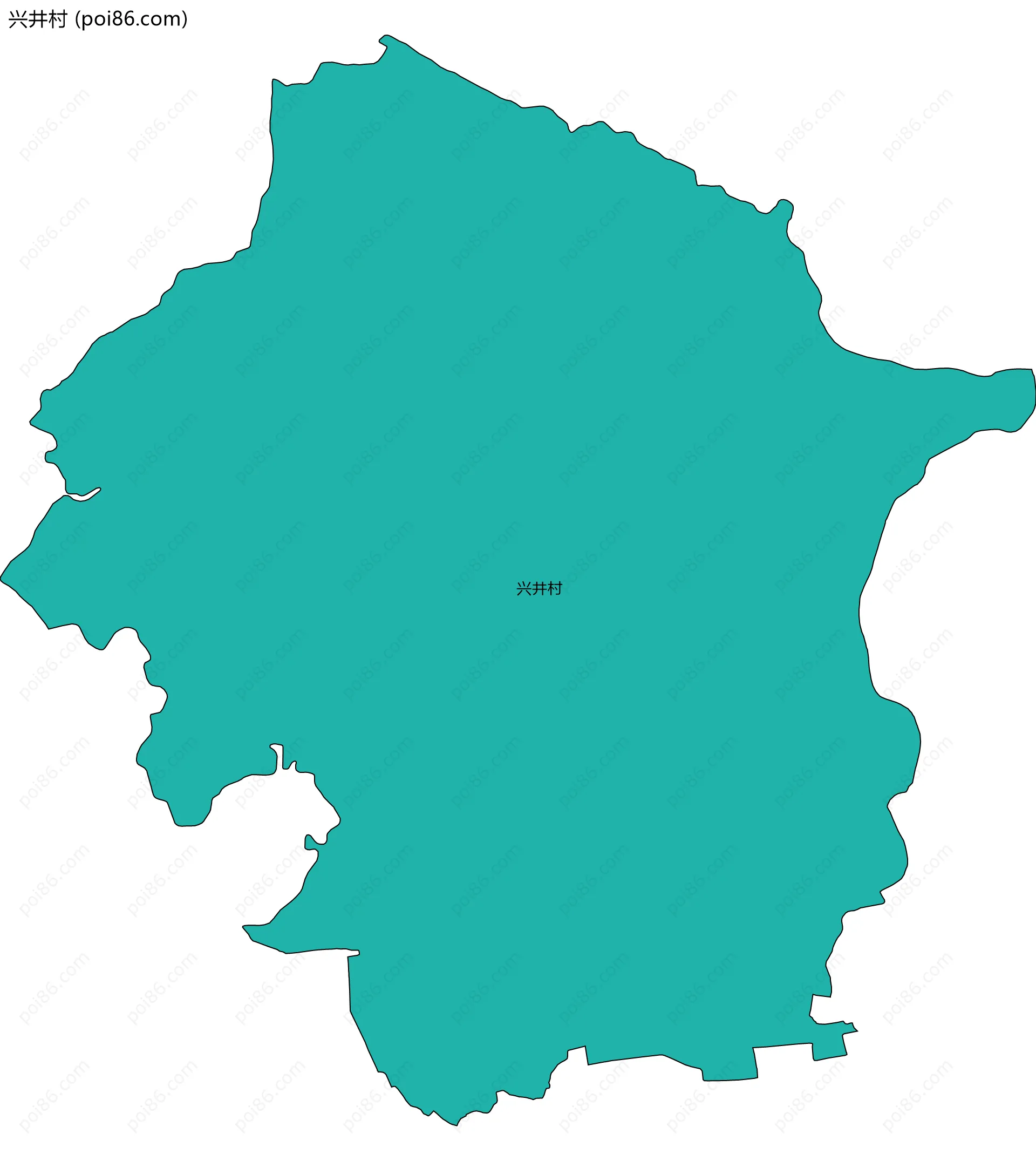兴井村边界地图