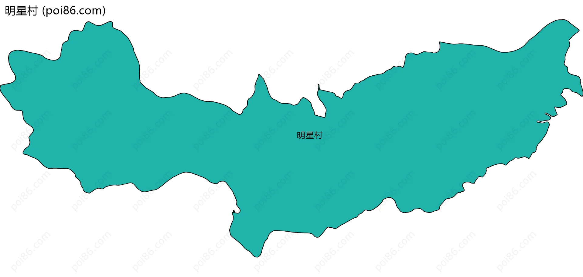 明星村边界地图