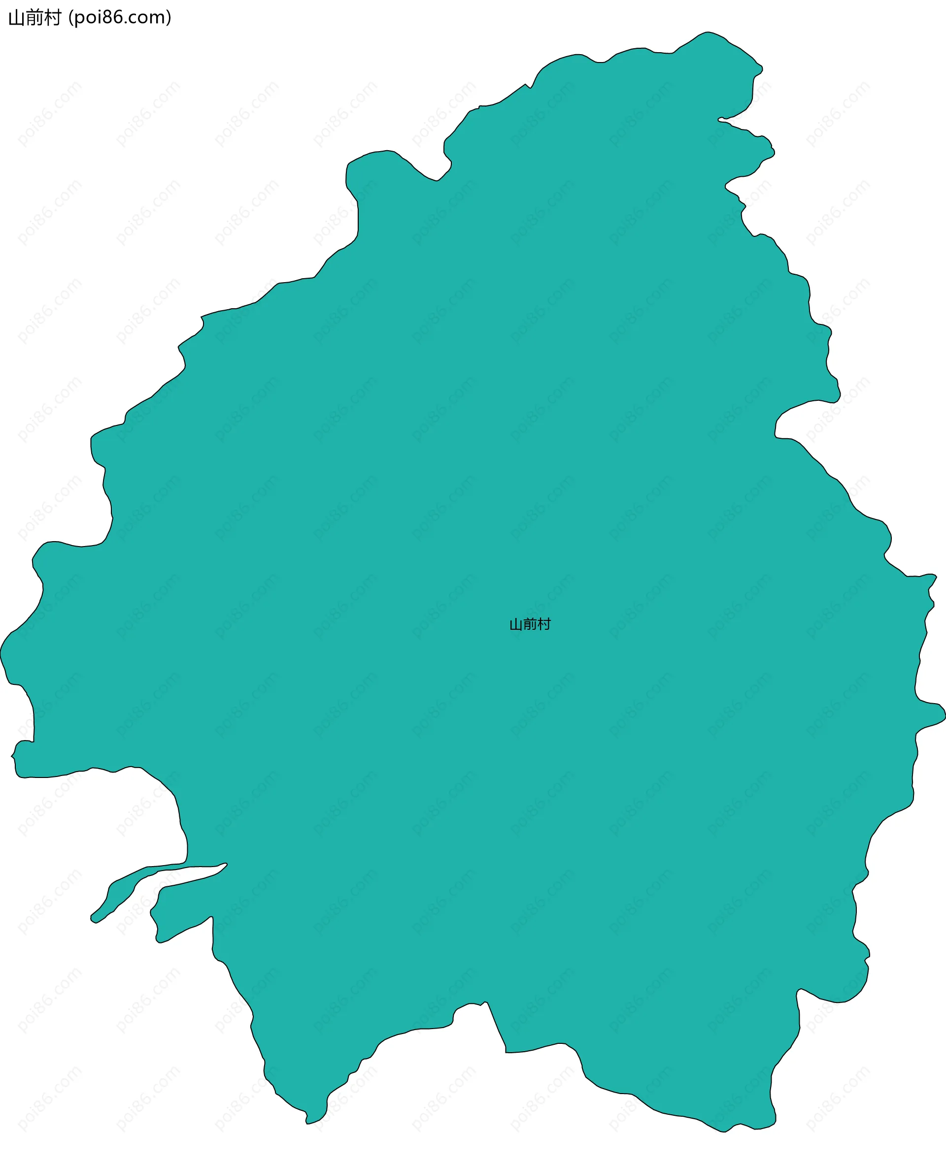 山前村边界地图